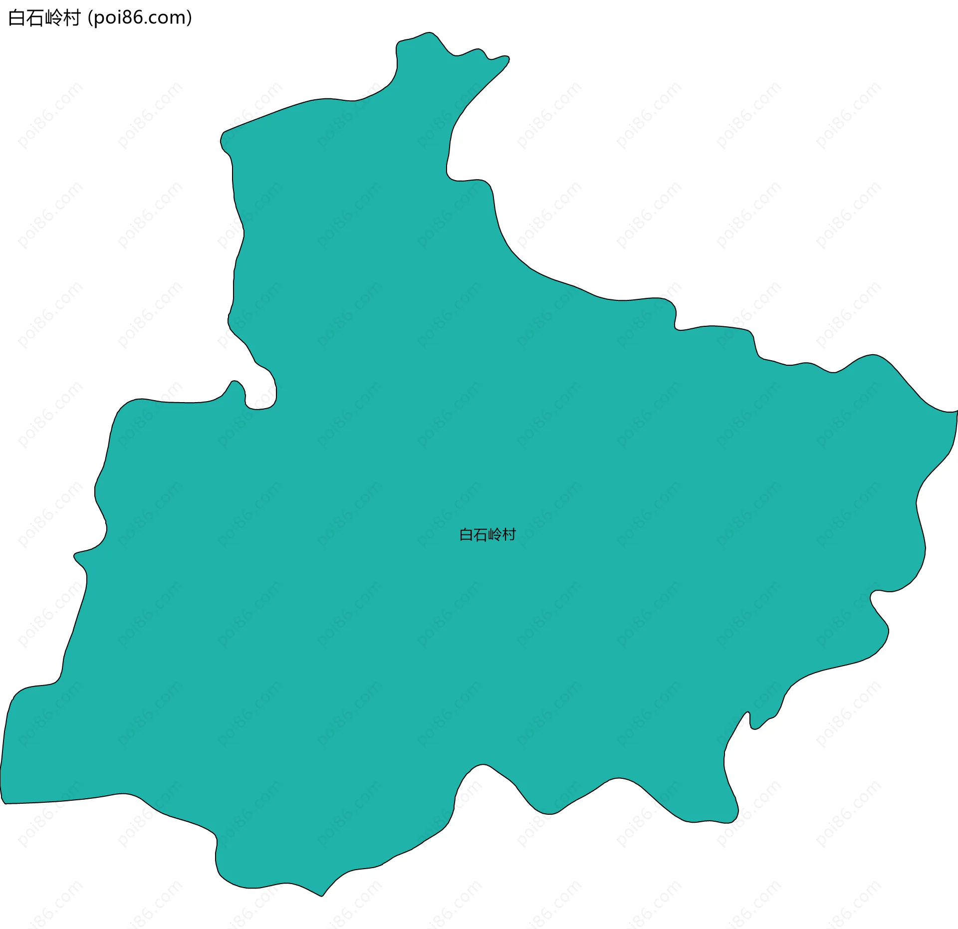 白石岭村边界地图