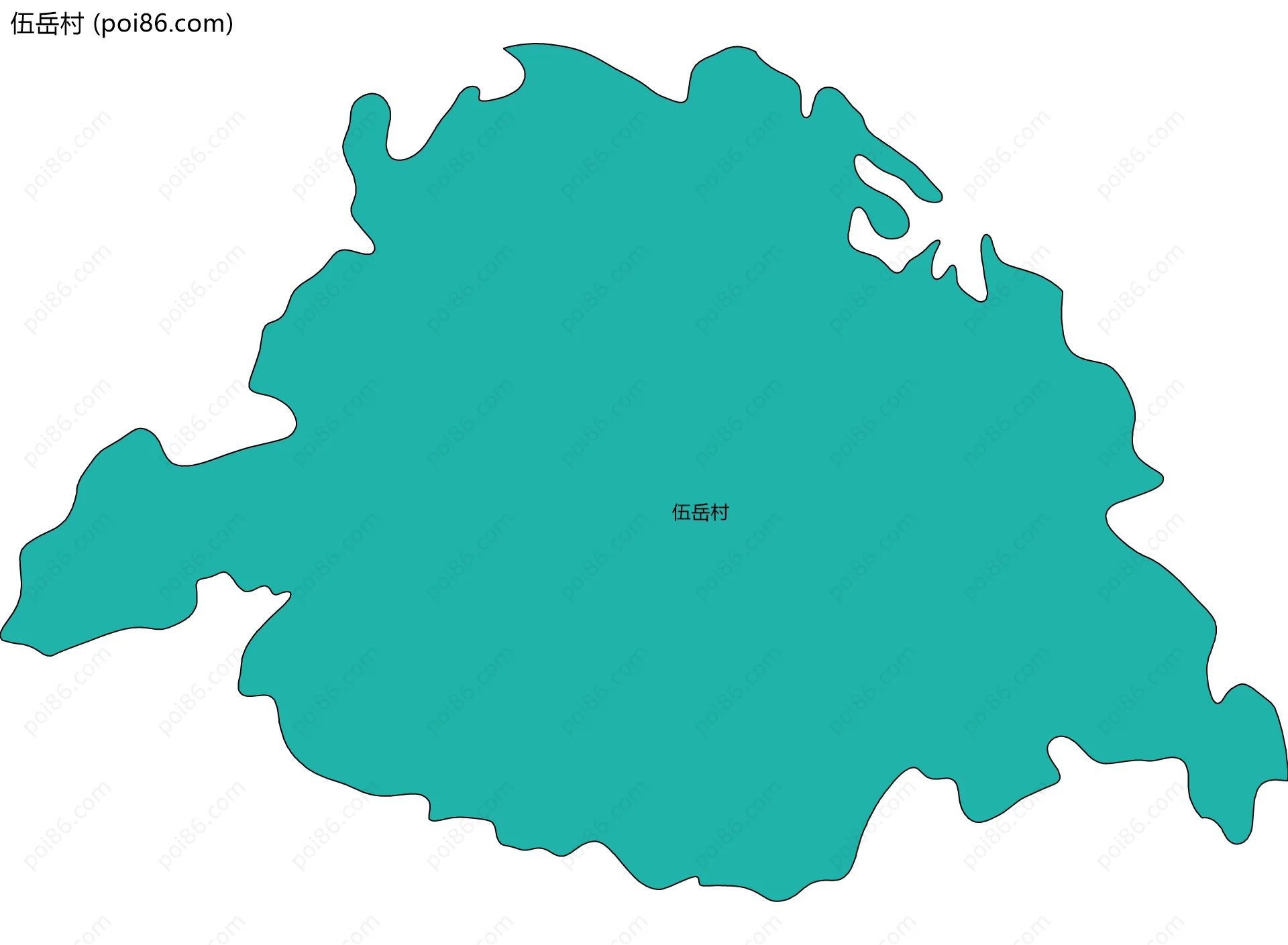 伍岳村边界地图