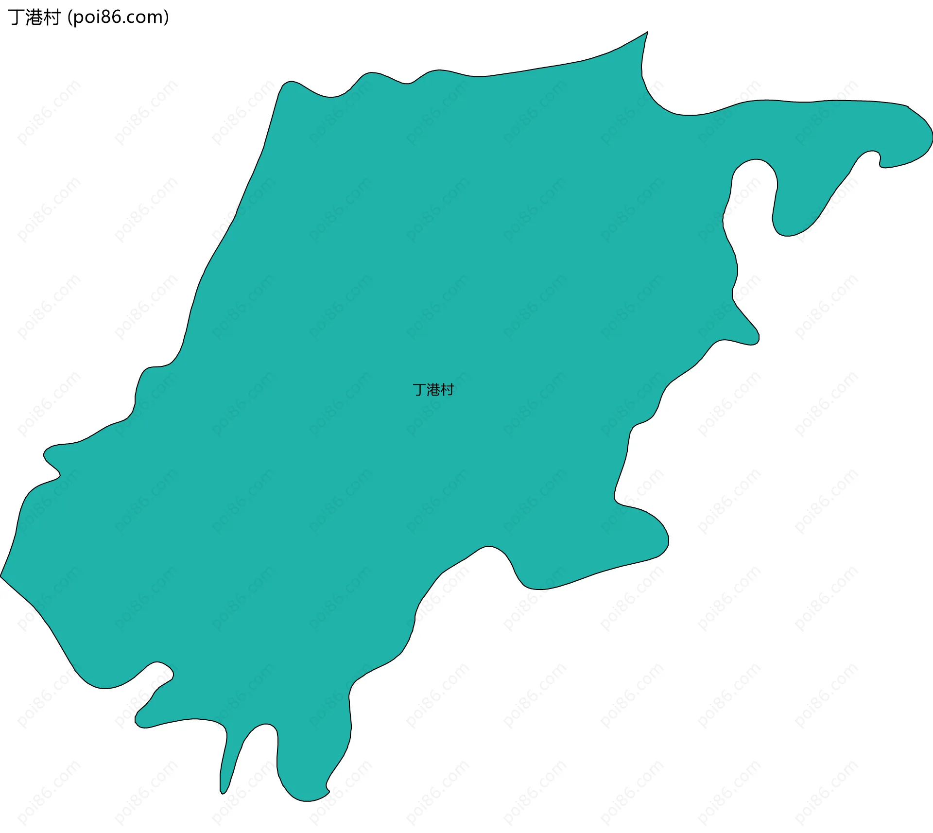 丁港村边界地图