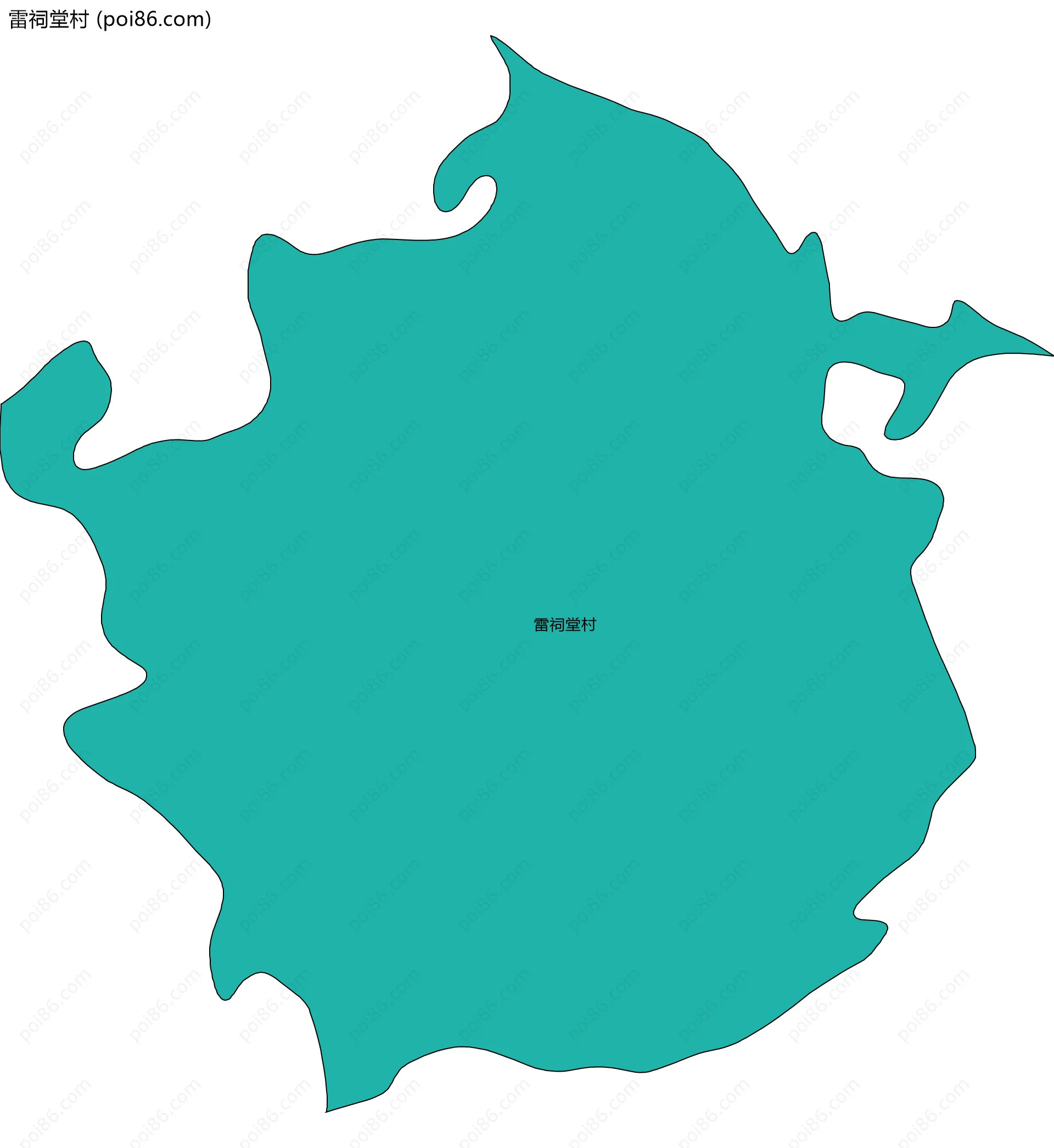 雷祠堂村边界地图