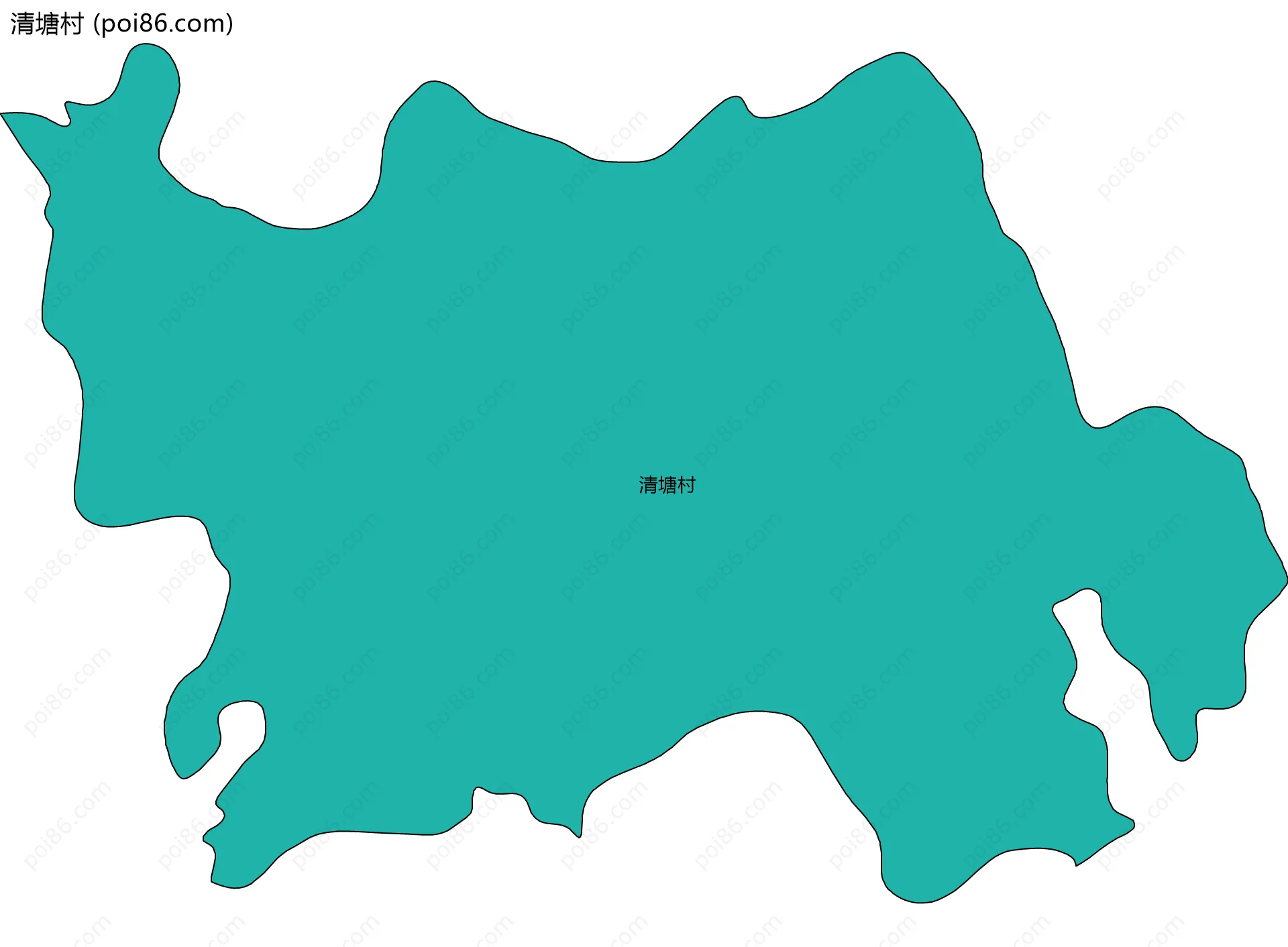 清塘村边界地图