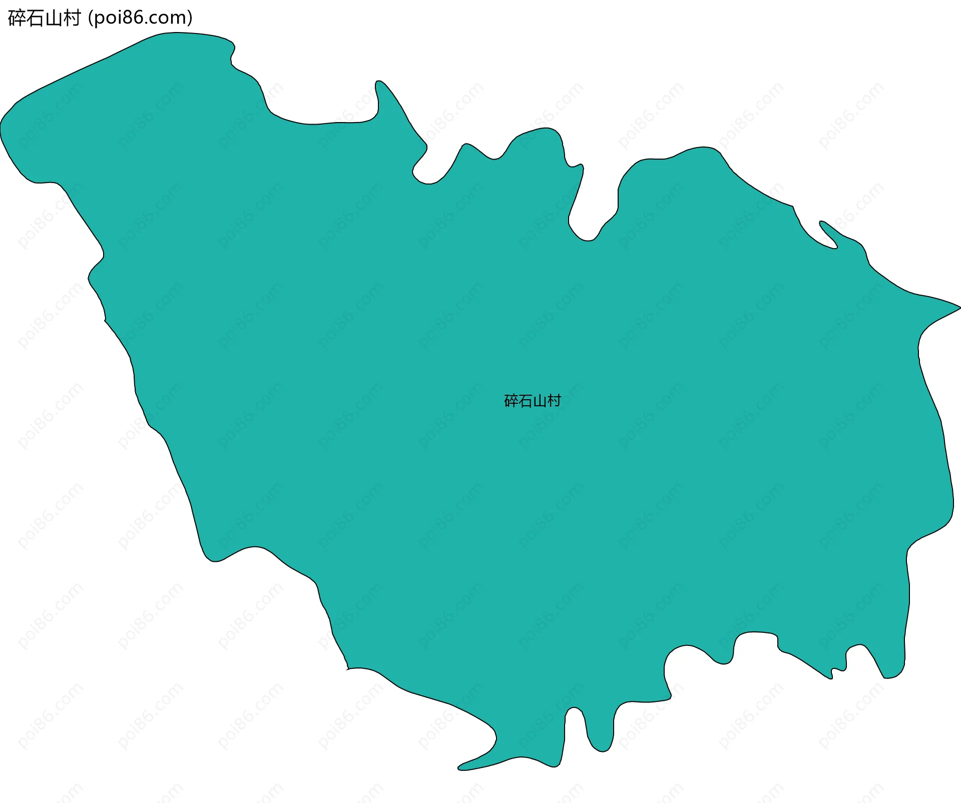 碎石山村边界地图