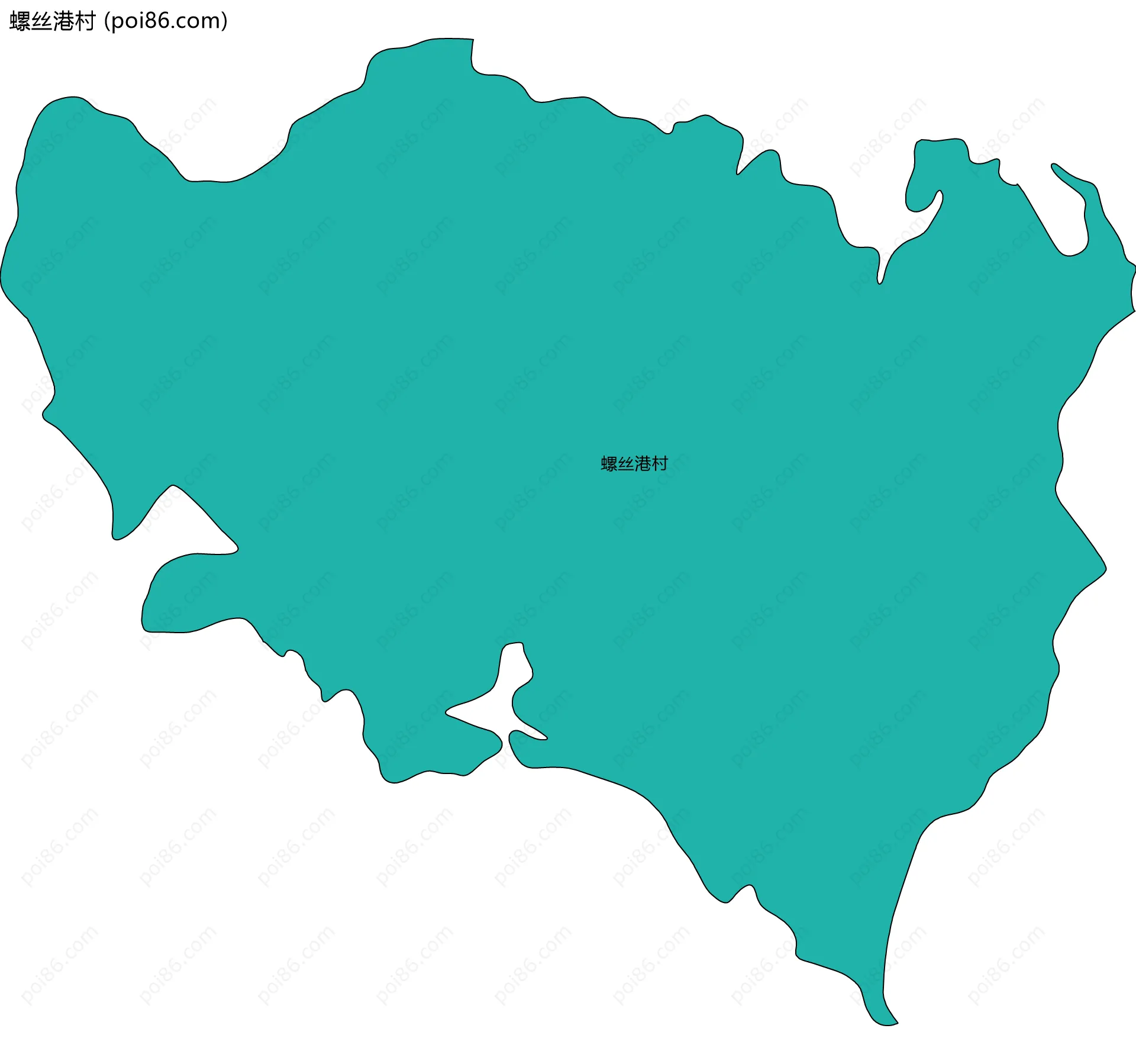 螺丝港村边界地图