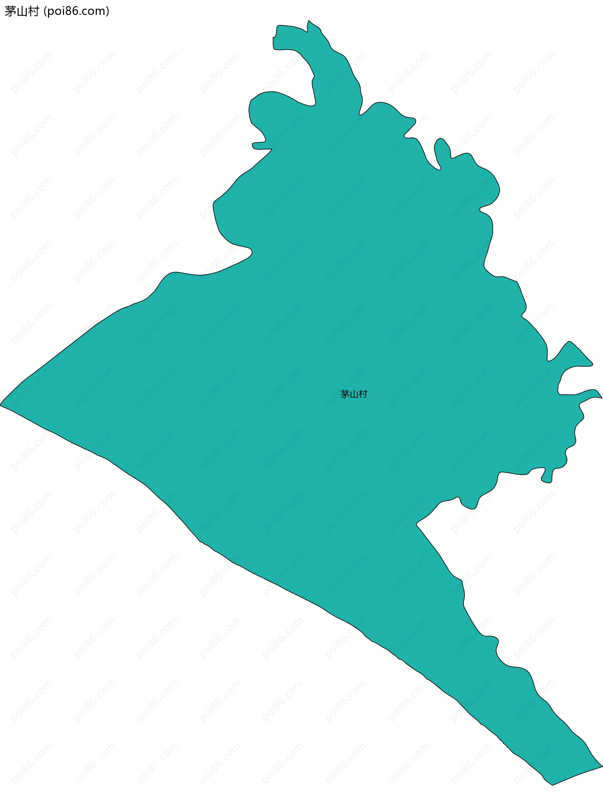 茅山村边界地图