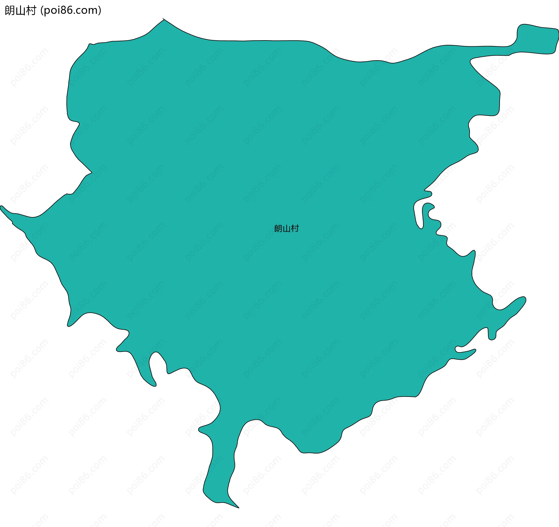 朗山村边界地图