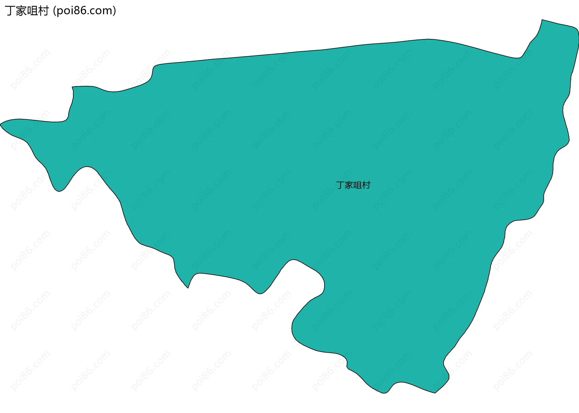 丁家咀村边界地图