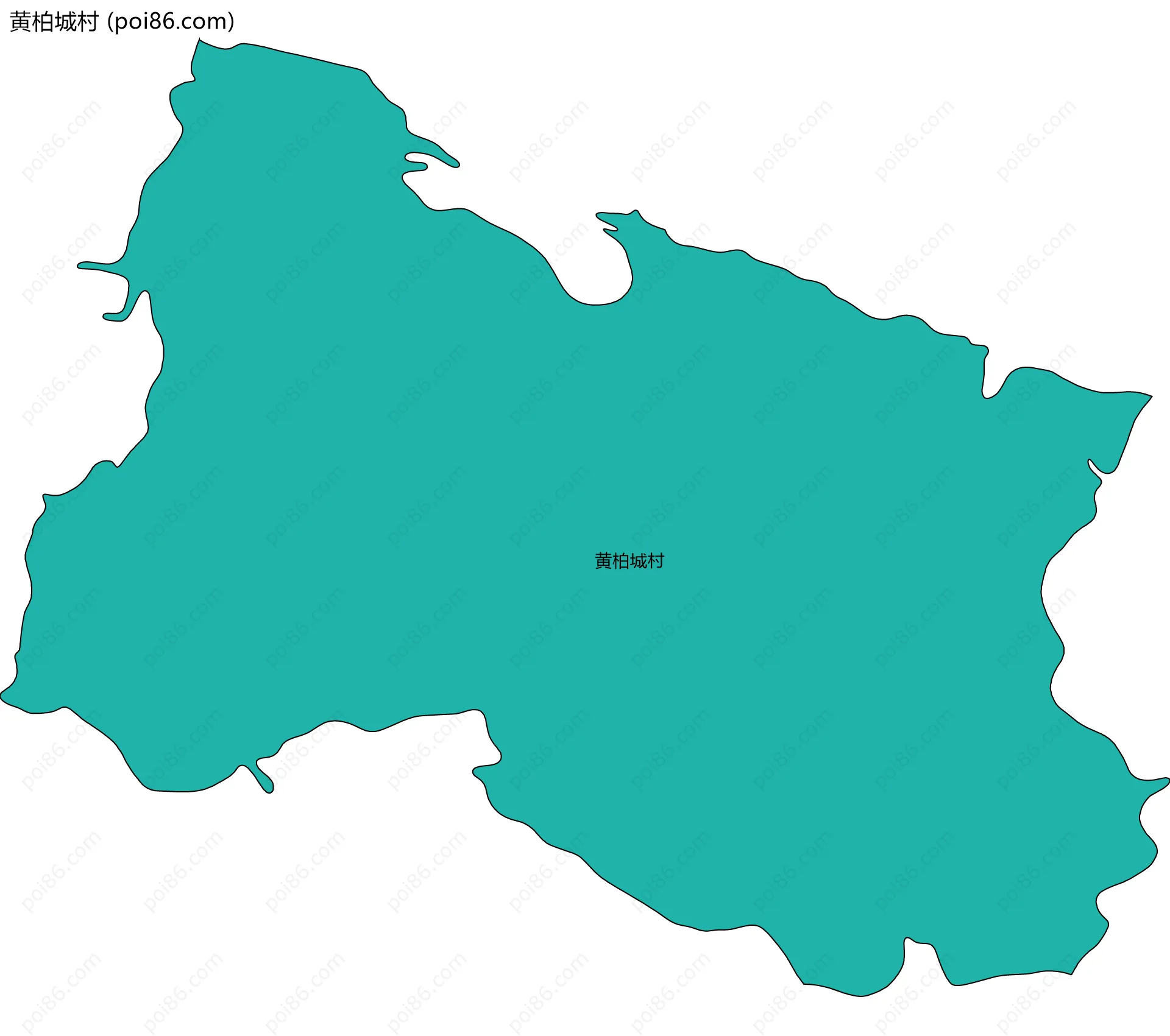 黄柏城村边界地图