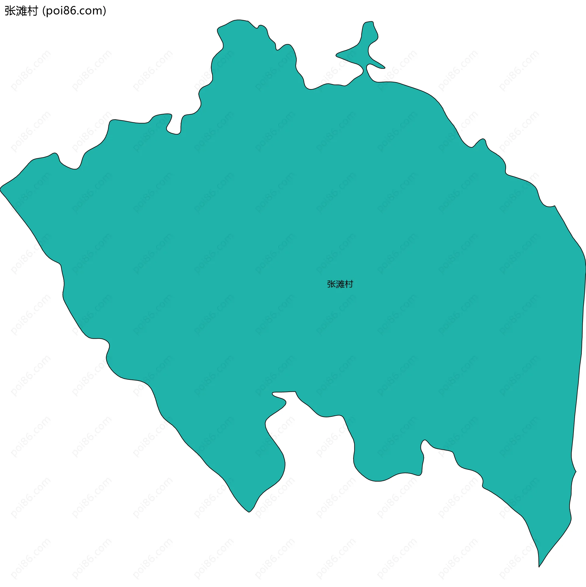 张滩村边界地图