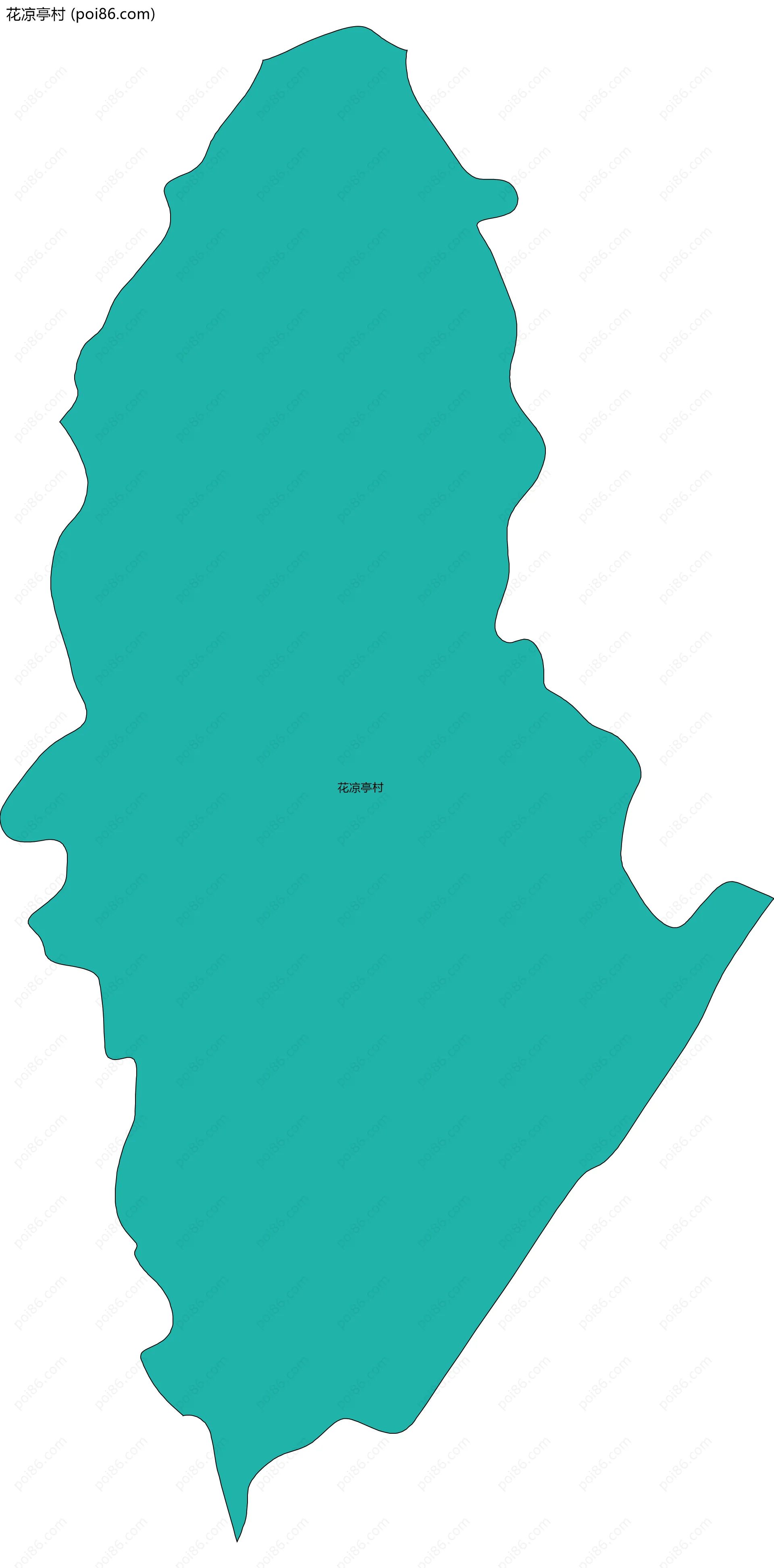 花凉亭村边界地图