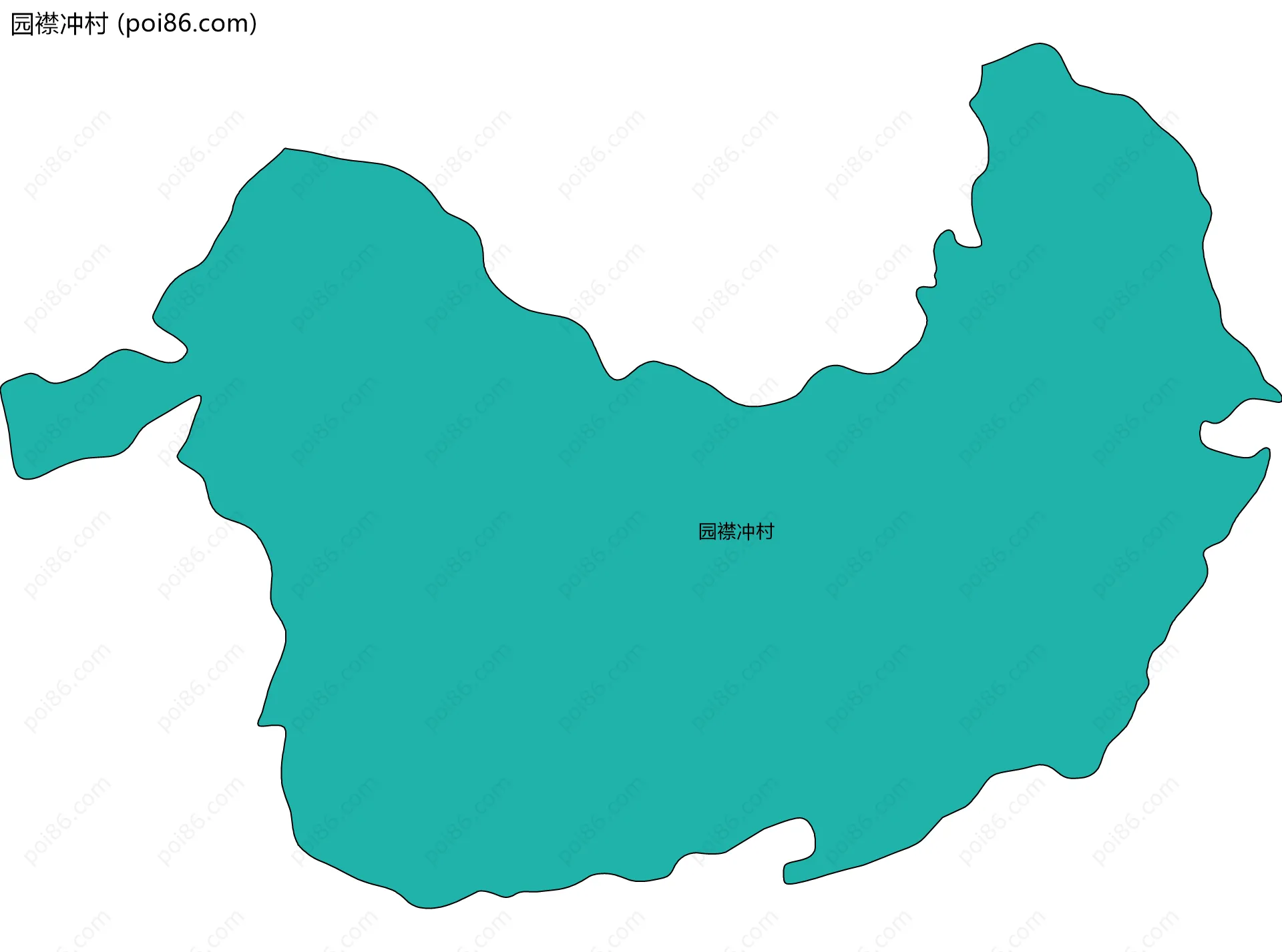 园襟冲村边界地图