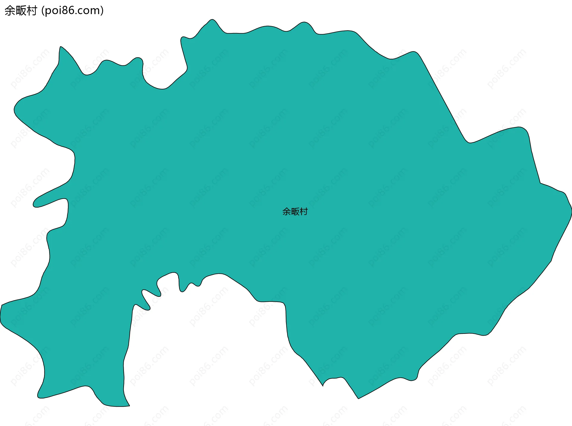 余畈村边界地图