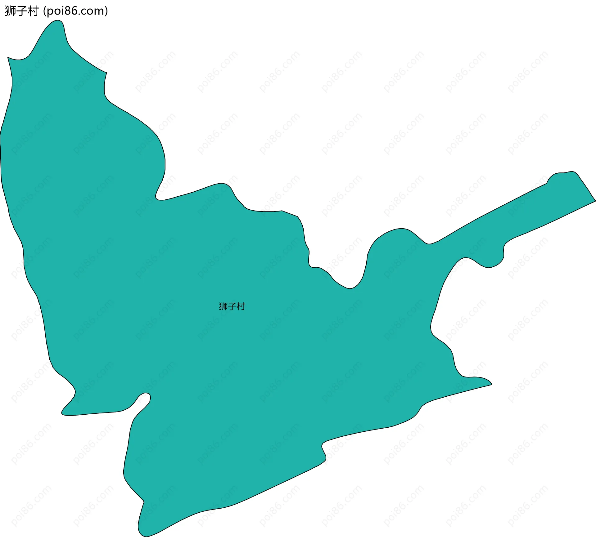 狮子村边界地图
