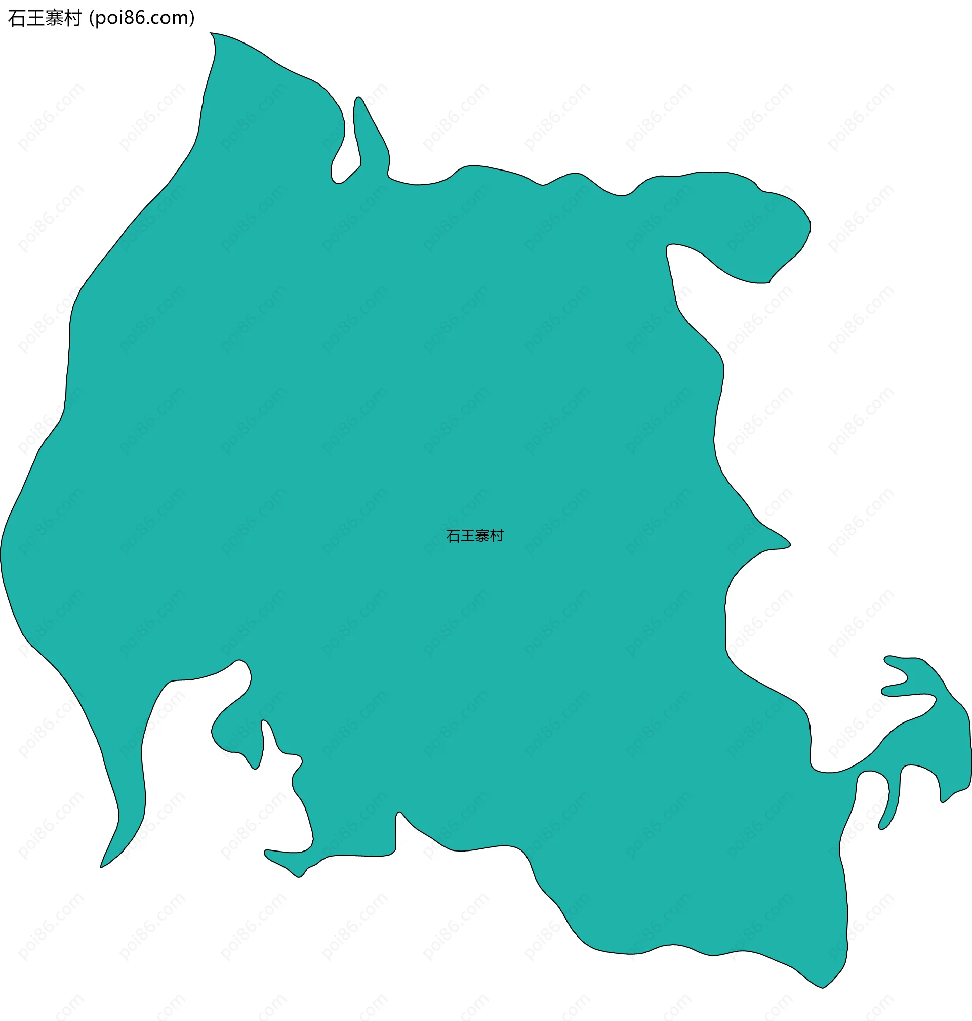 石王寨村边界地图