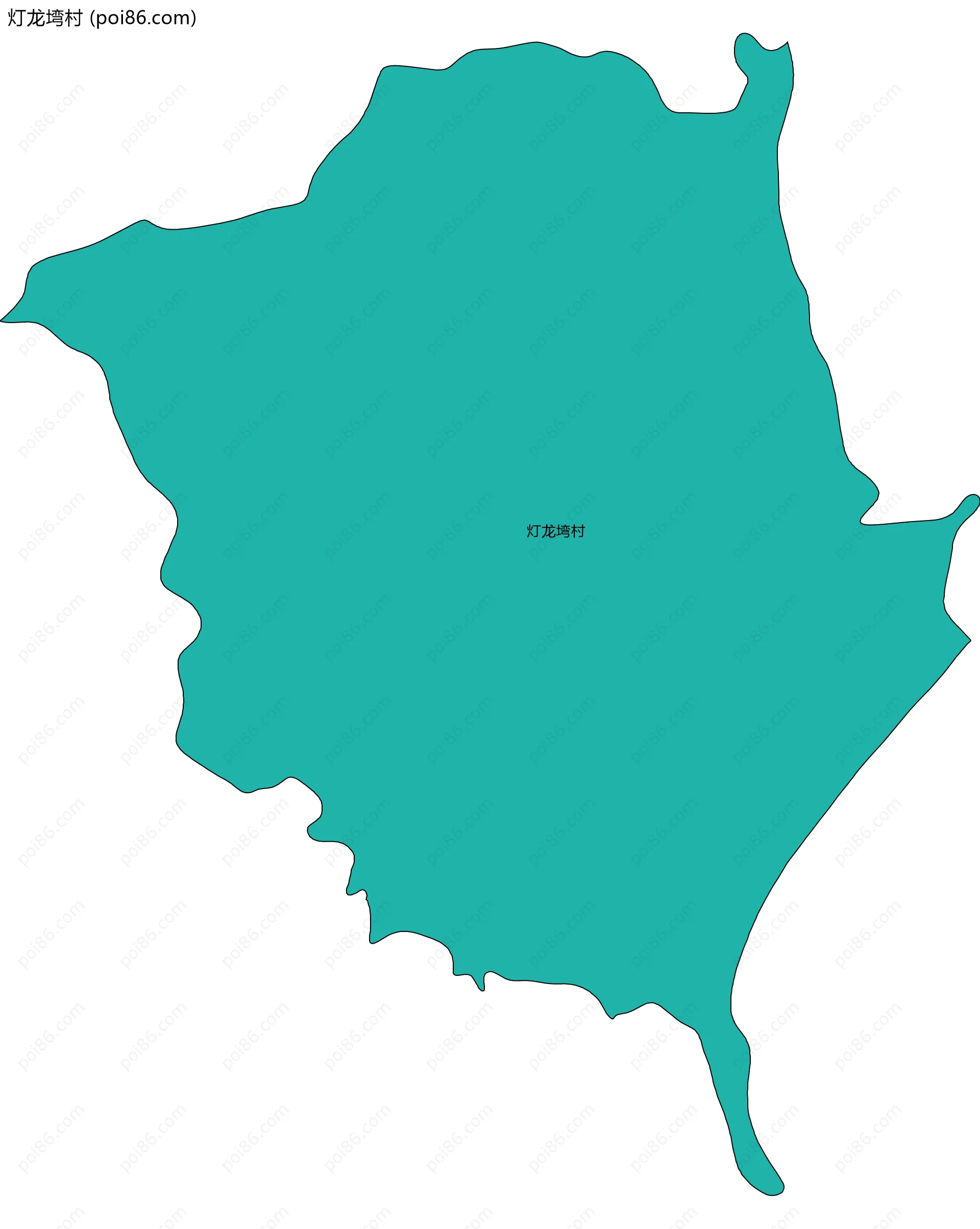 灯龙塆村边界地图