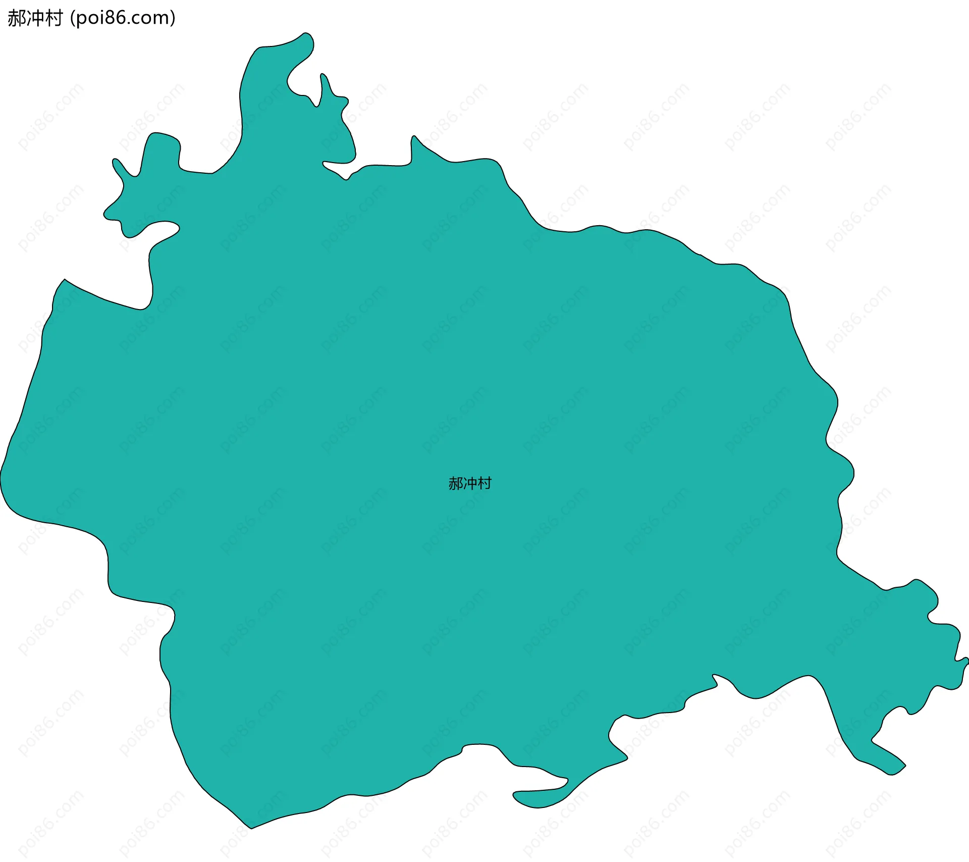 郝冲村边界地图