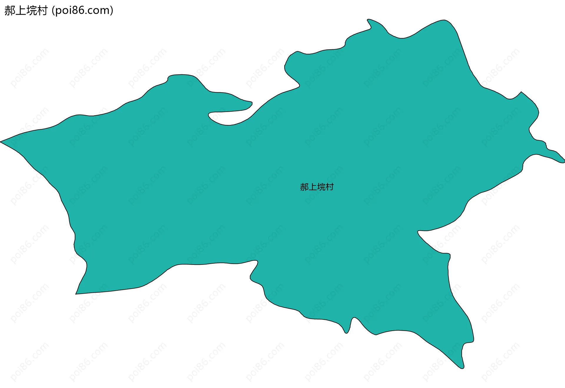 郝上垸村边界地图