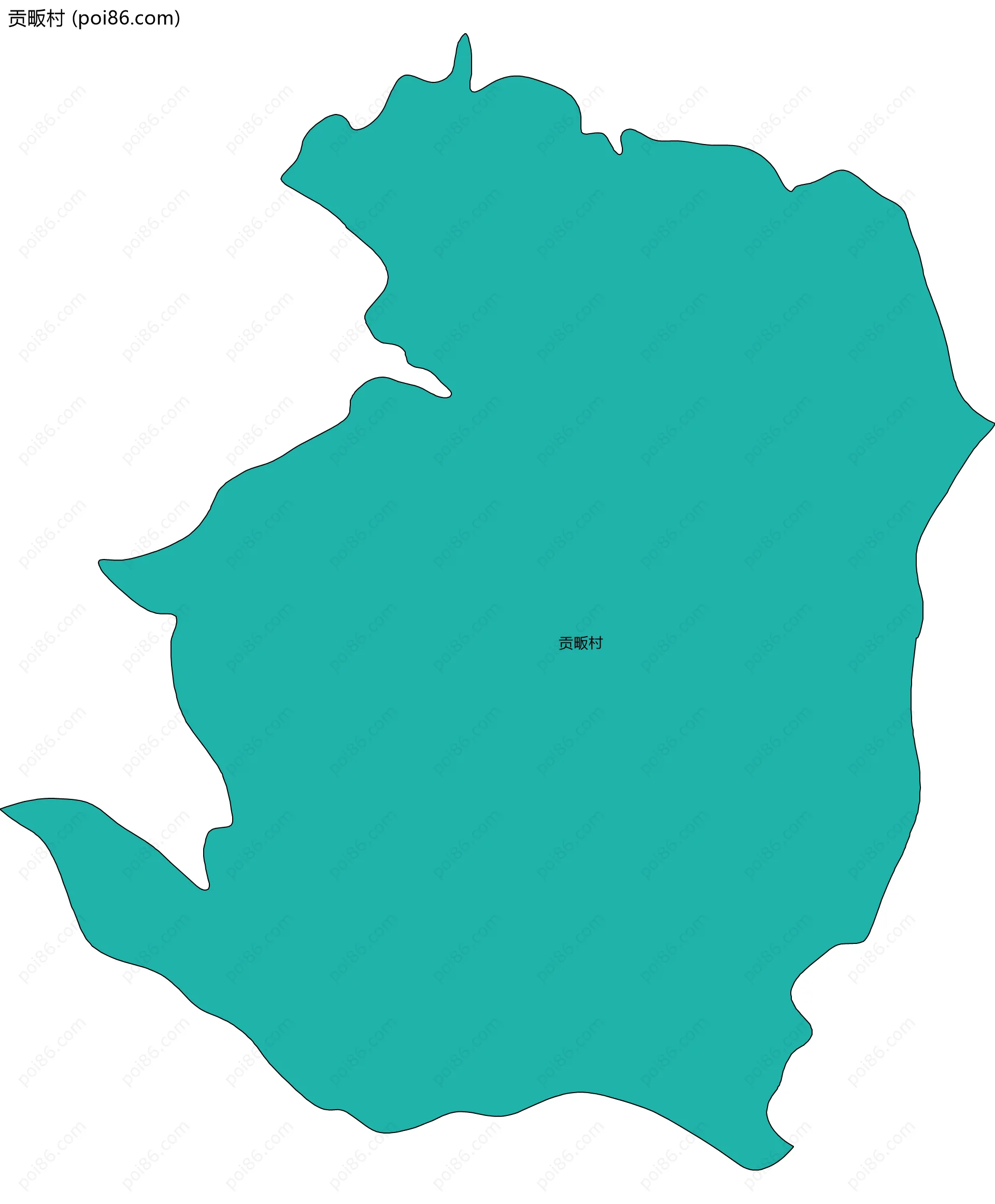 贡畈村边界地图