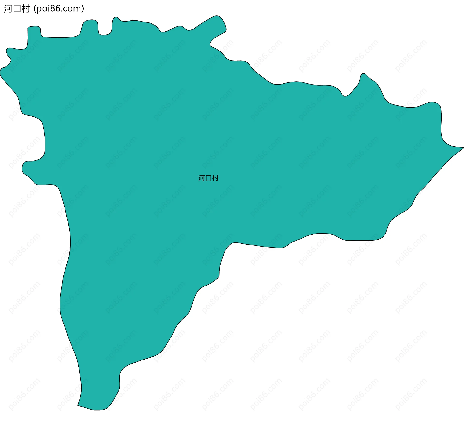 河口村边界地图