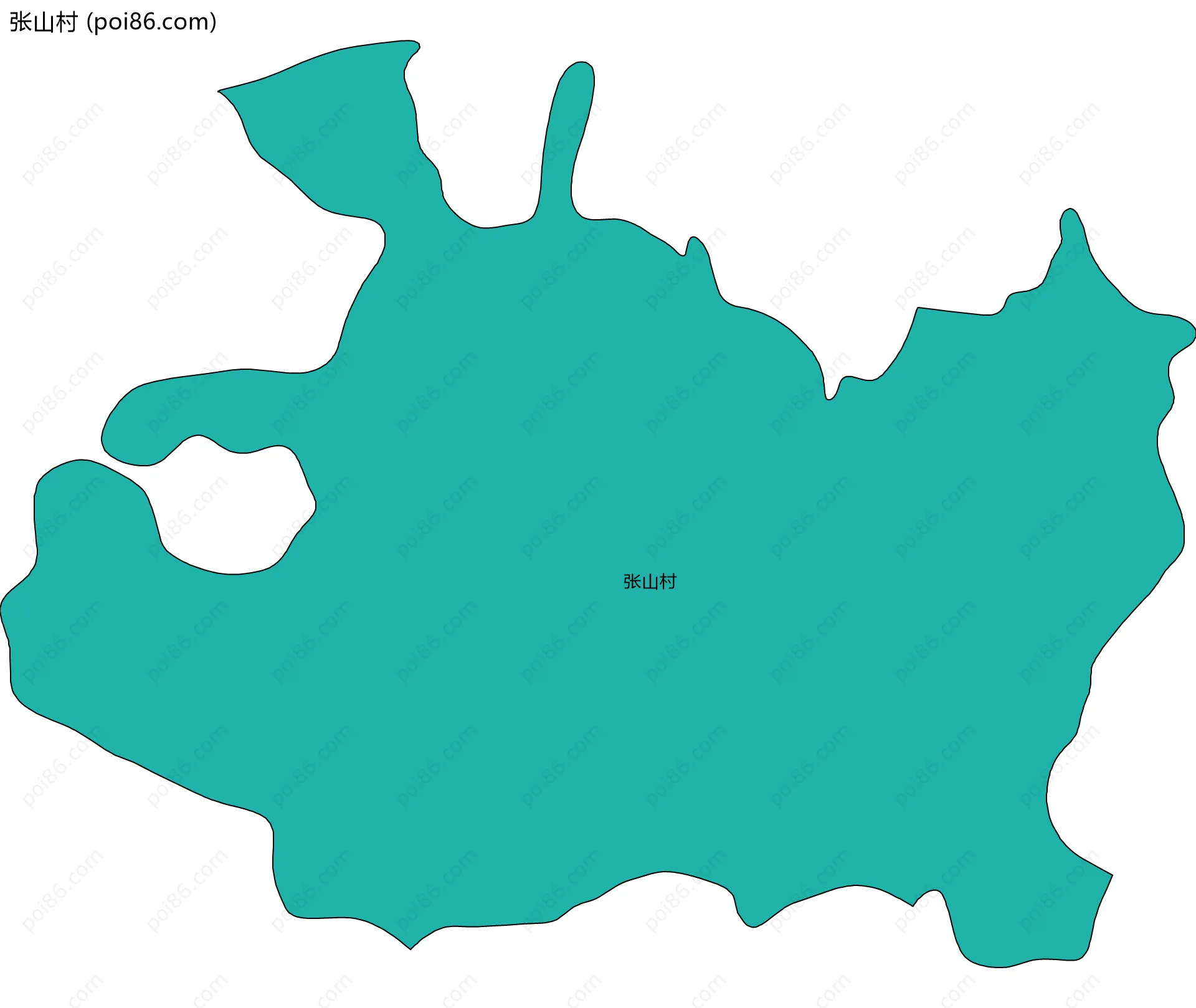 张山村边界地图