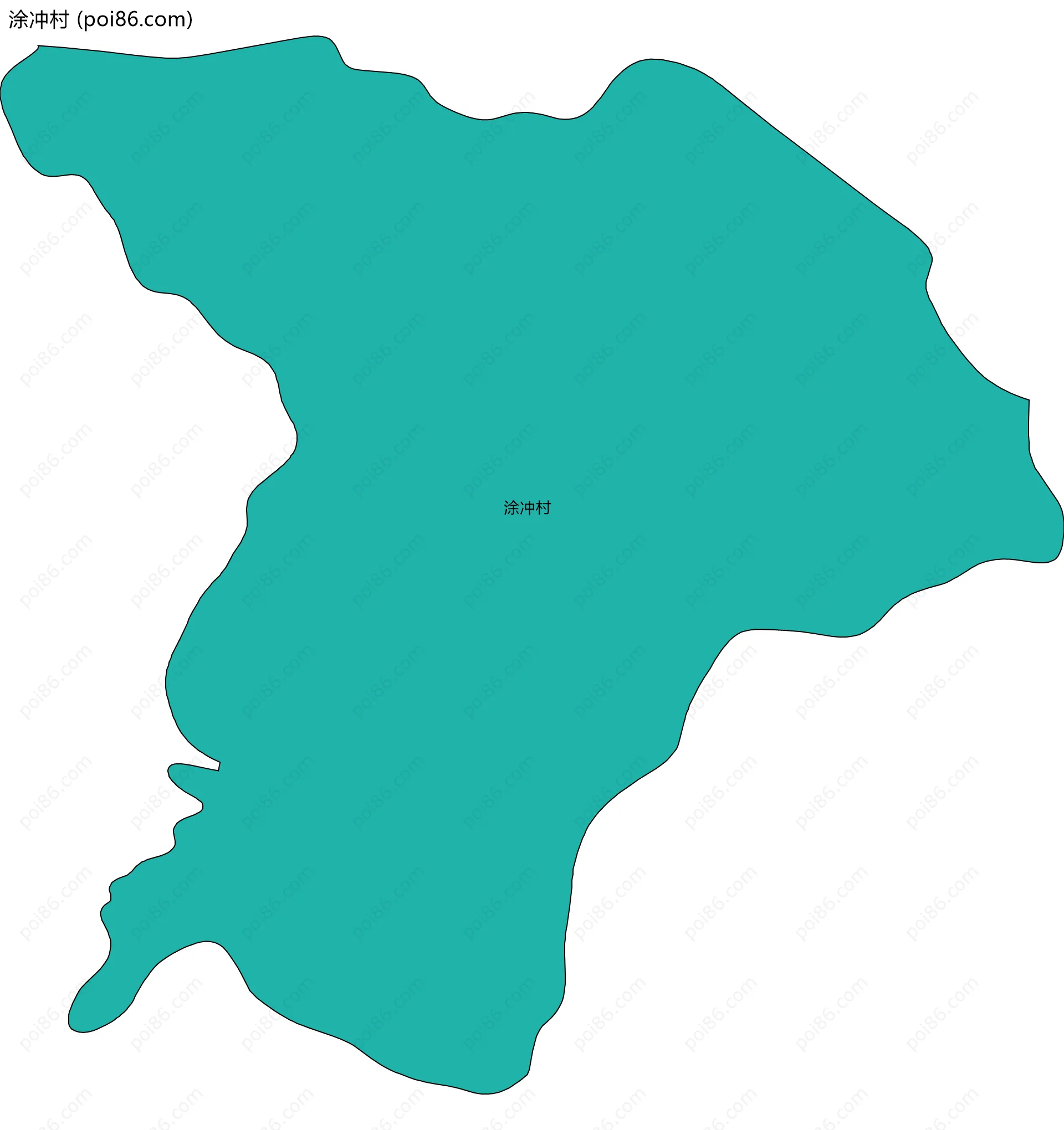 涂冲村边界地图