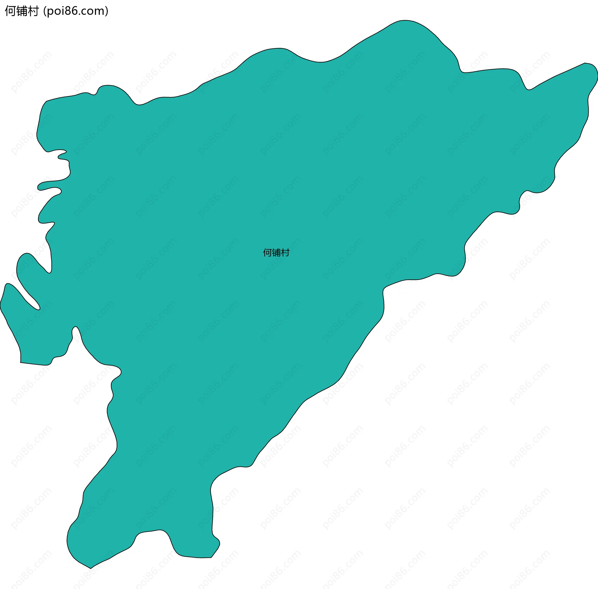 何铺村边界地图