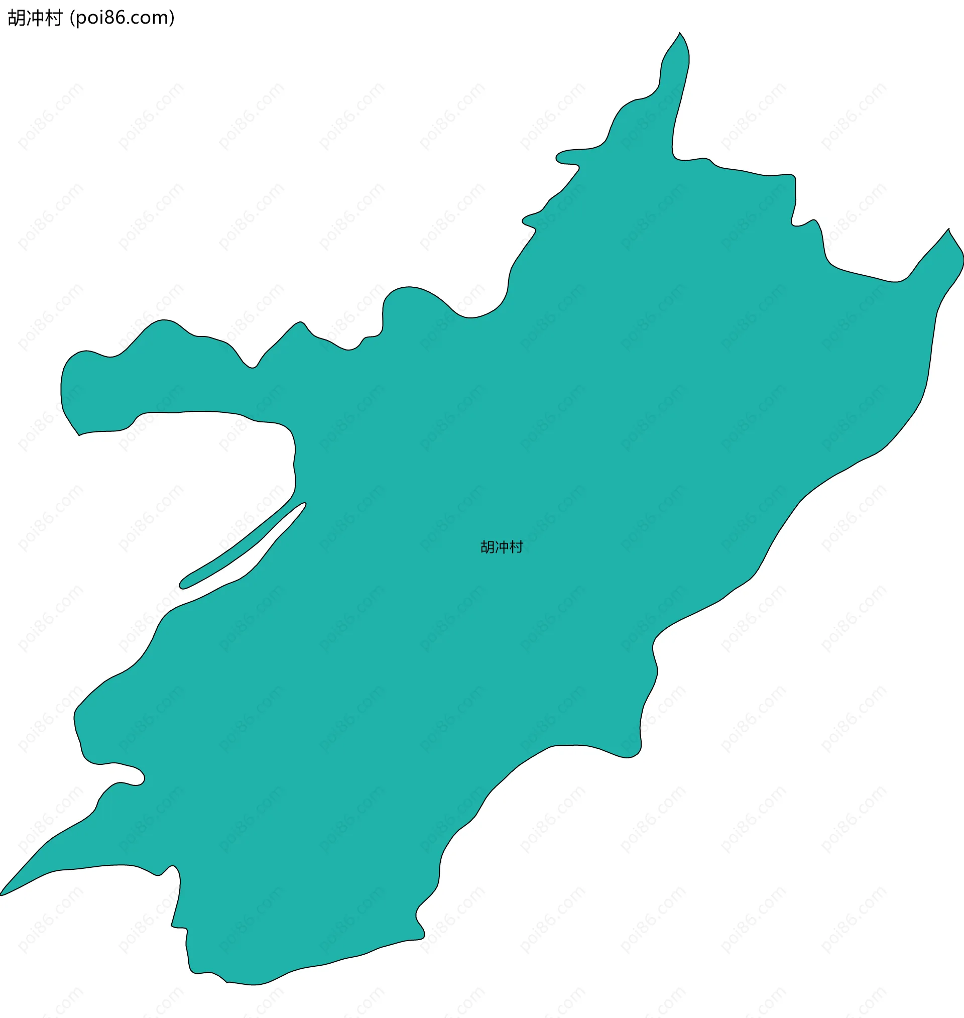 胡冲村边界地图