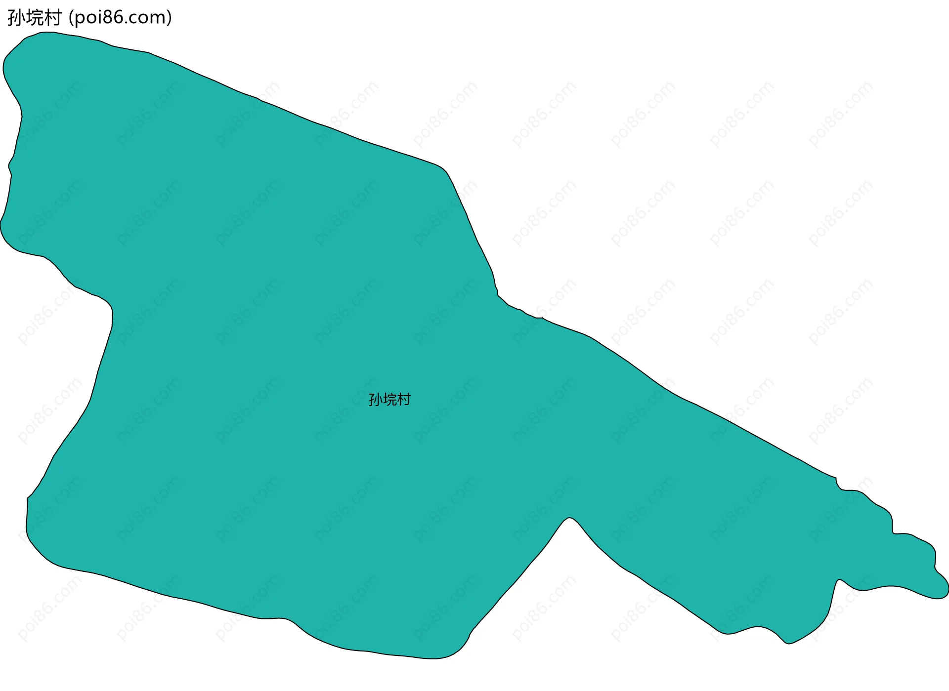 孙垸村边界地图
