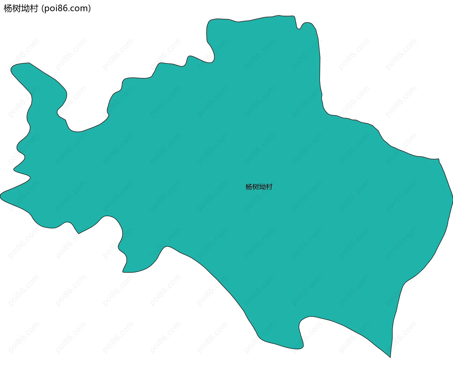 杨树坳村边界地图