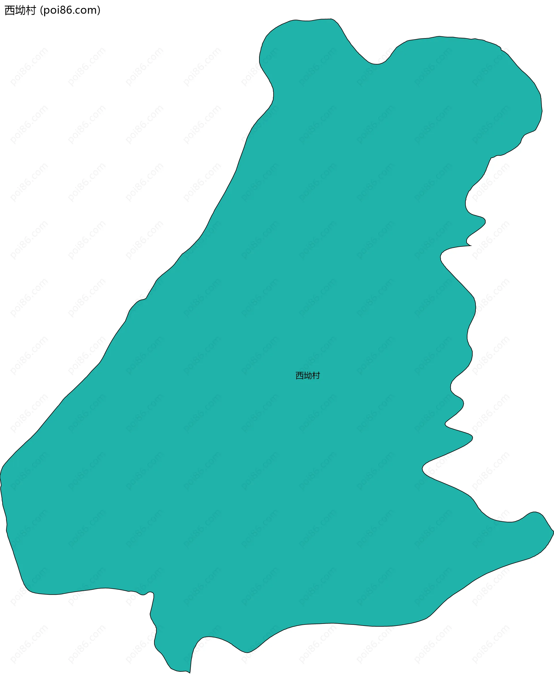 西坳村边界地图