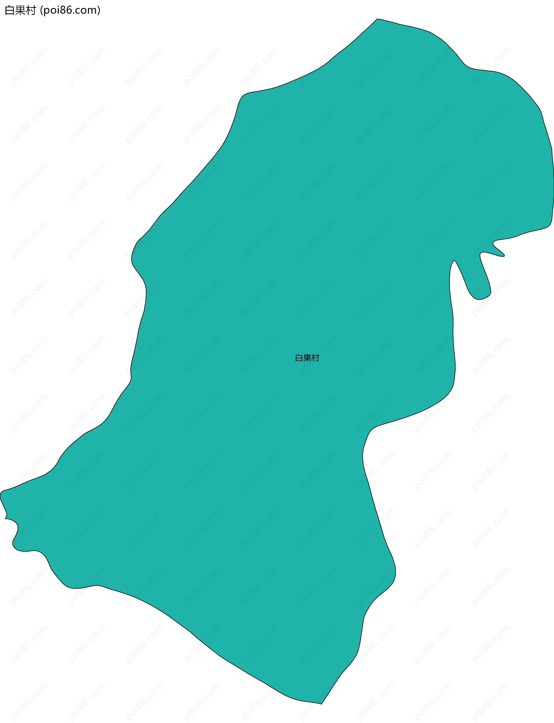 白果村边界地图