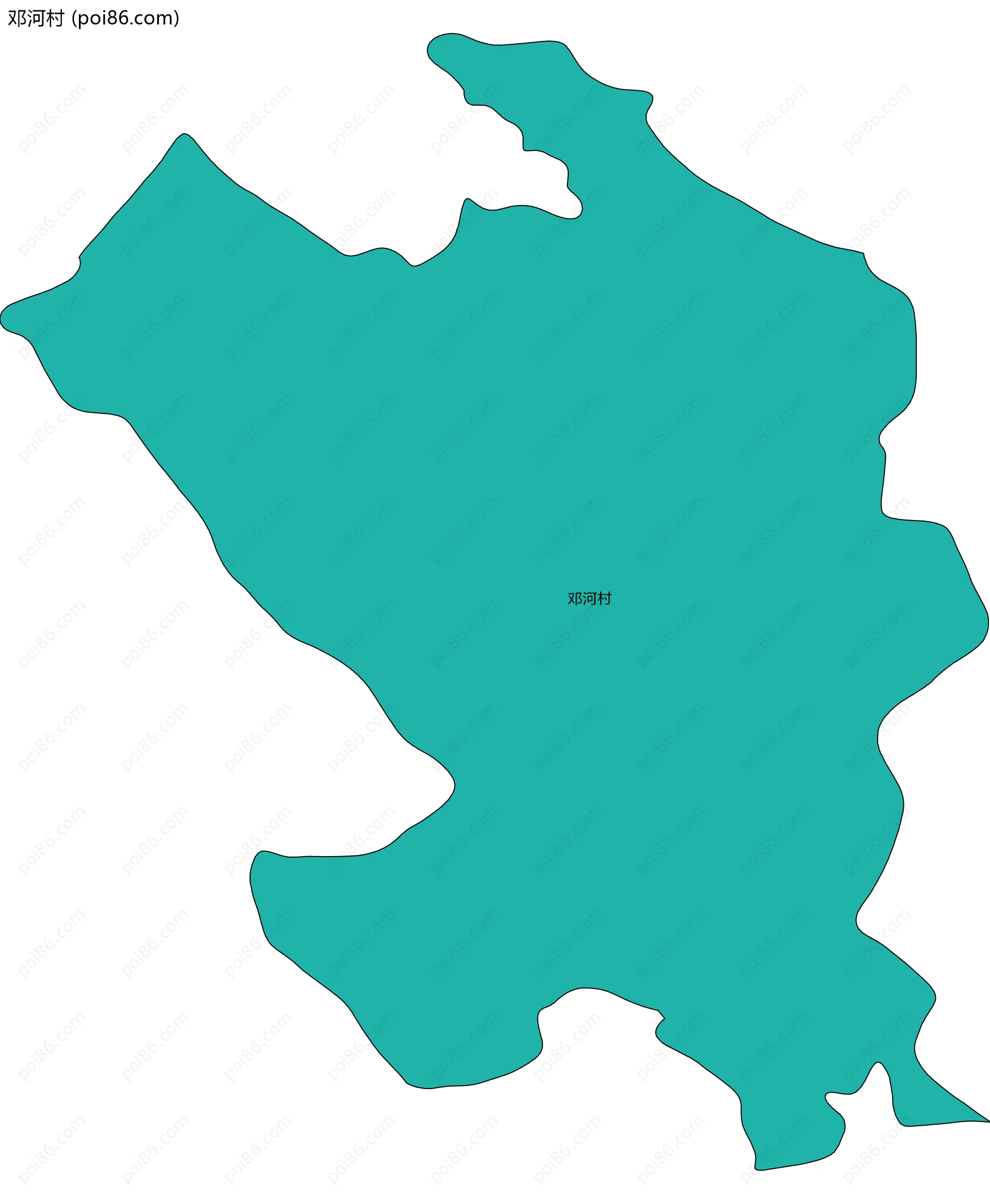 邓河村边界地图