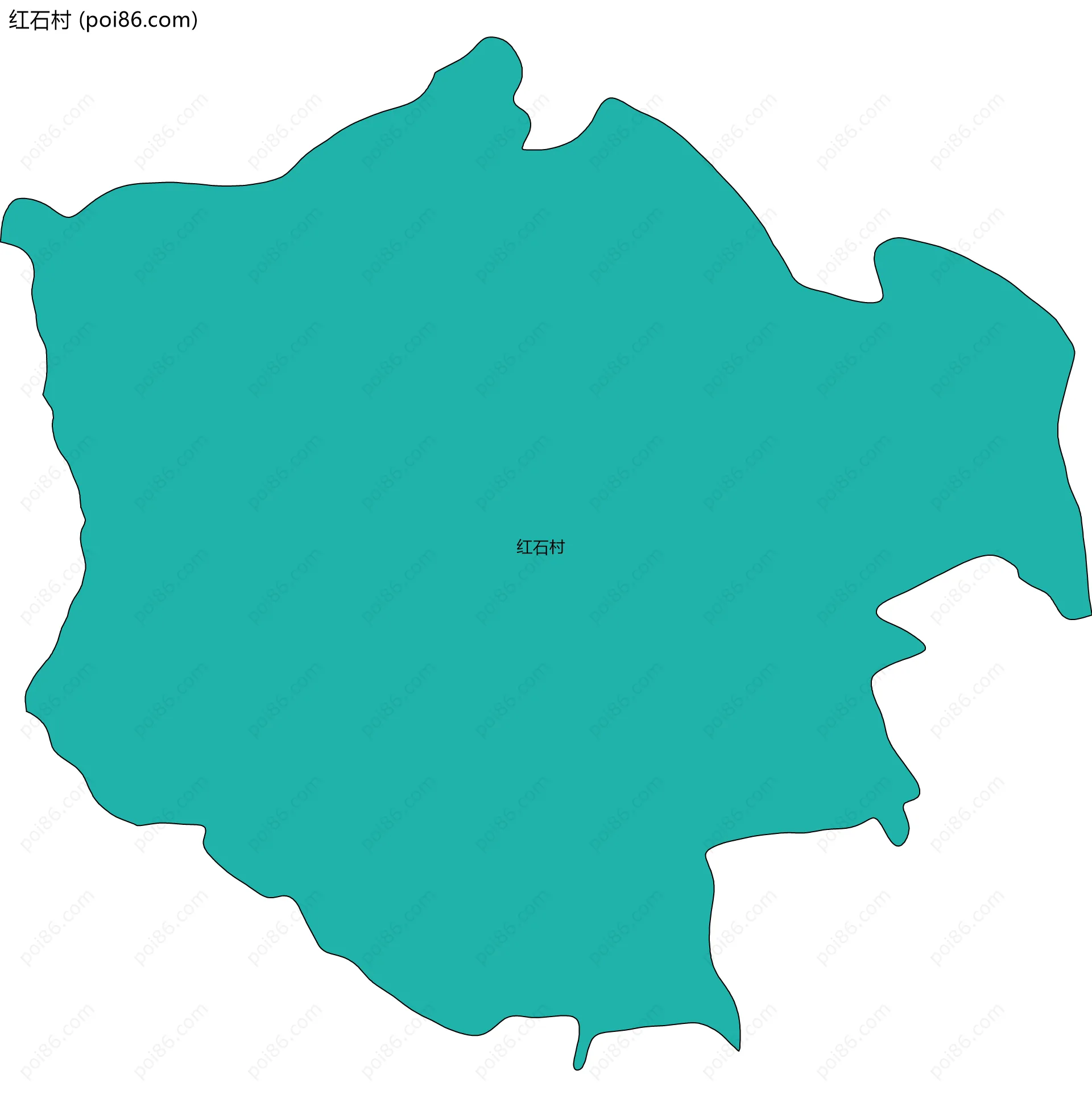 红石村边界地图