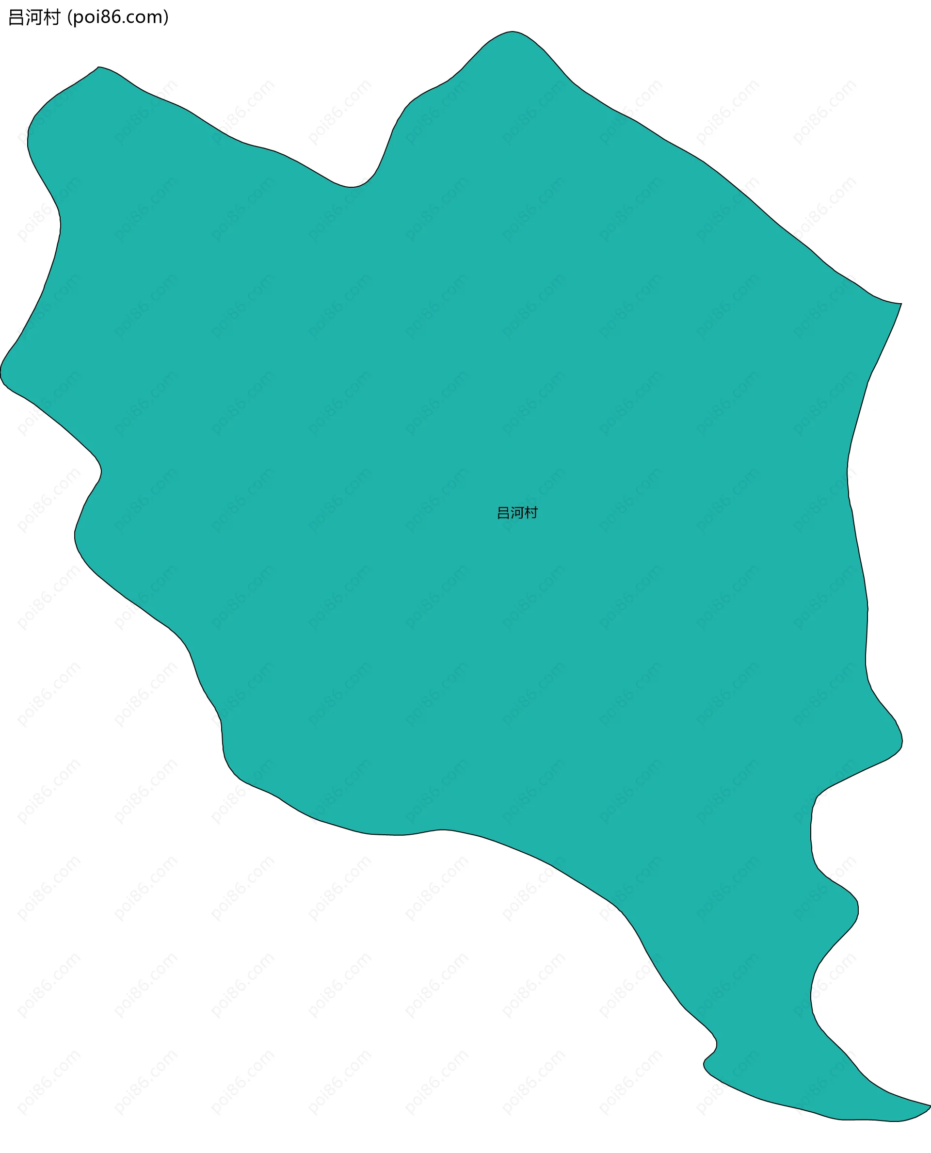 吕河村边界地图