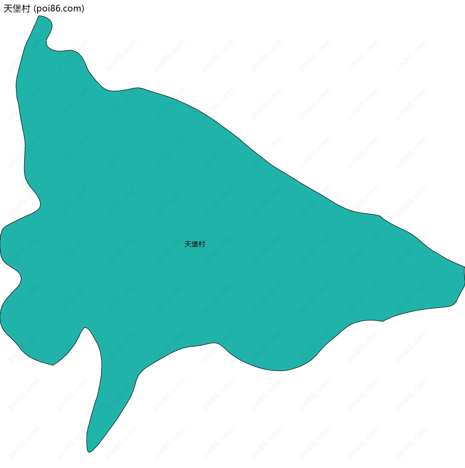 天堡村边界地图