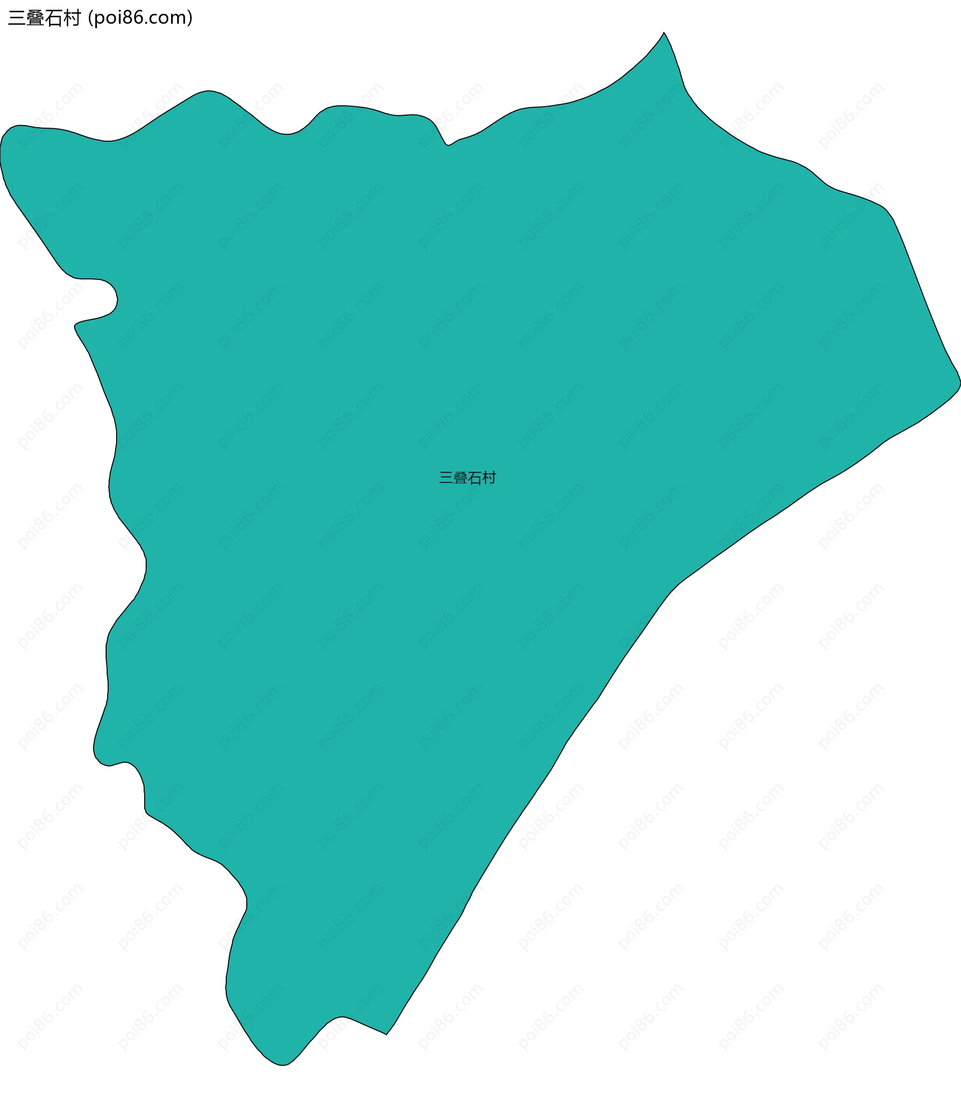三叠石村边界地图