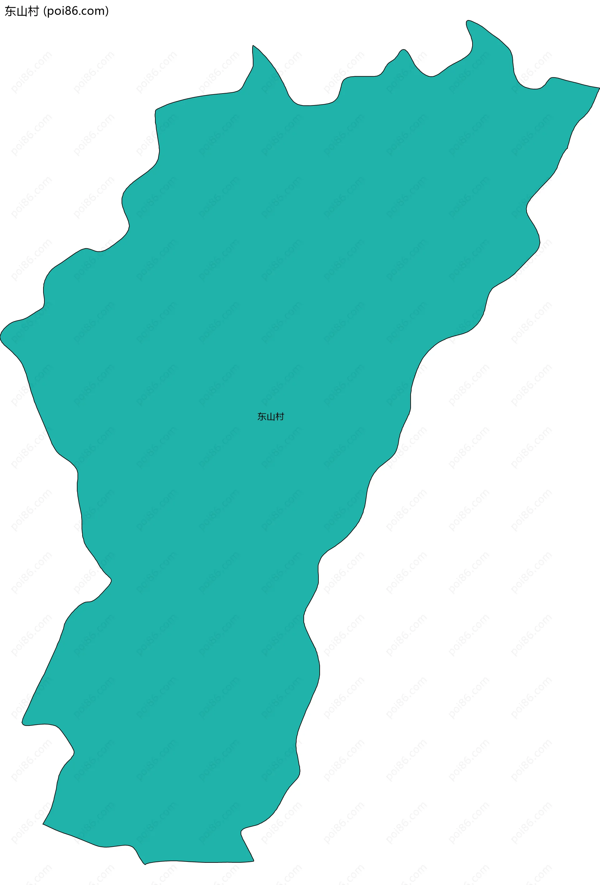 东山村边界地图