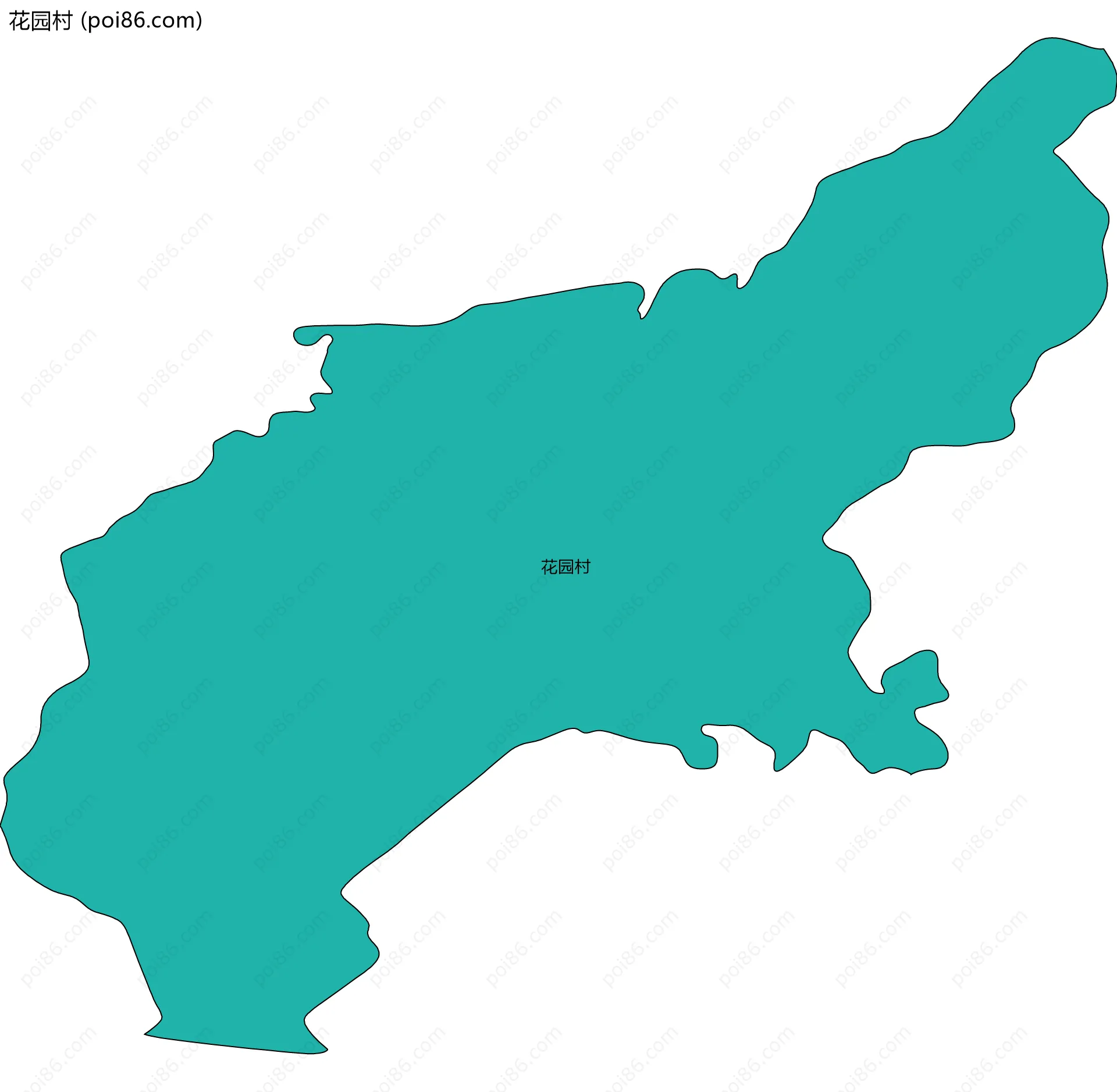 花园村边界地图