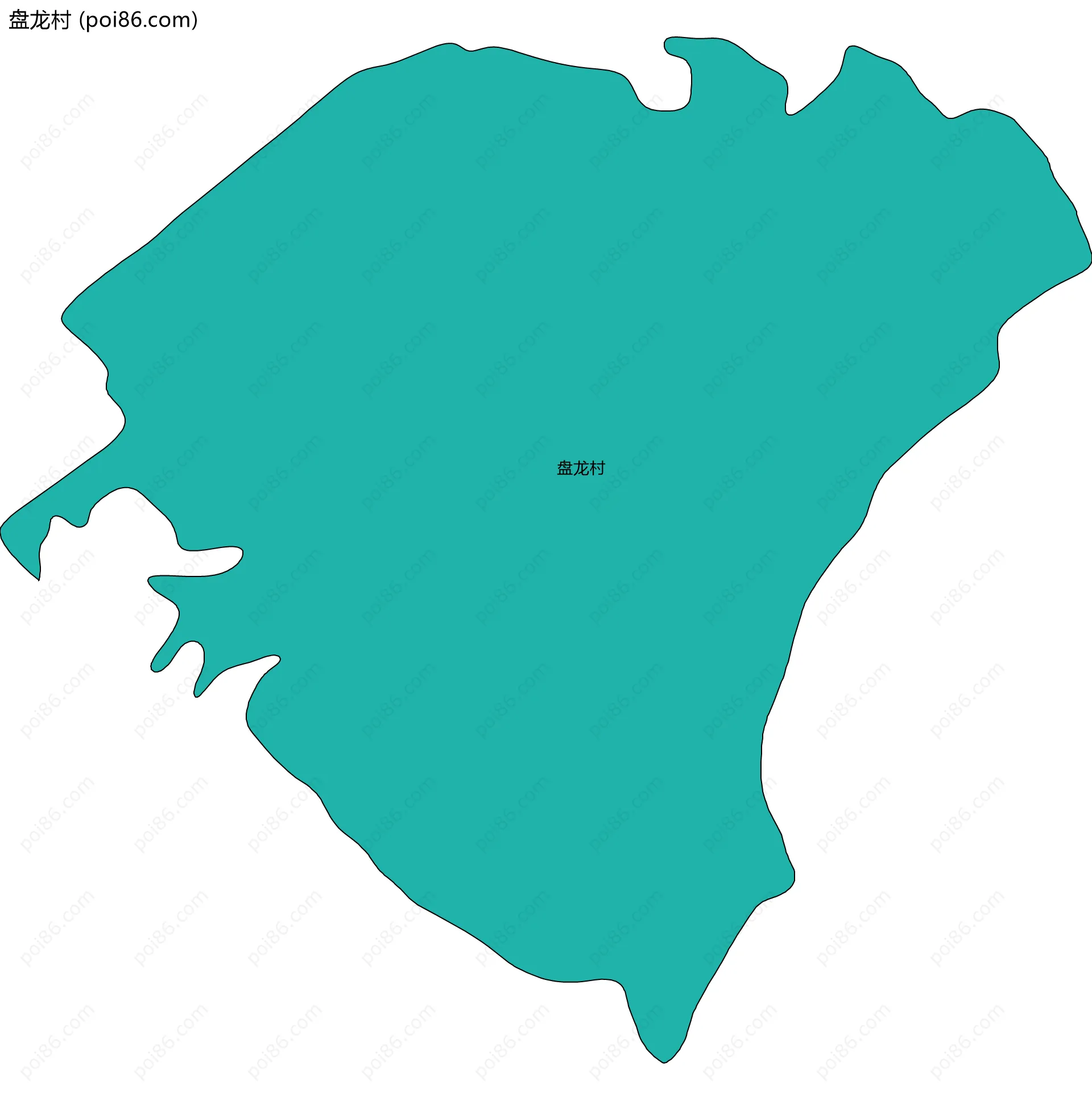 盘龙村边界地图