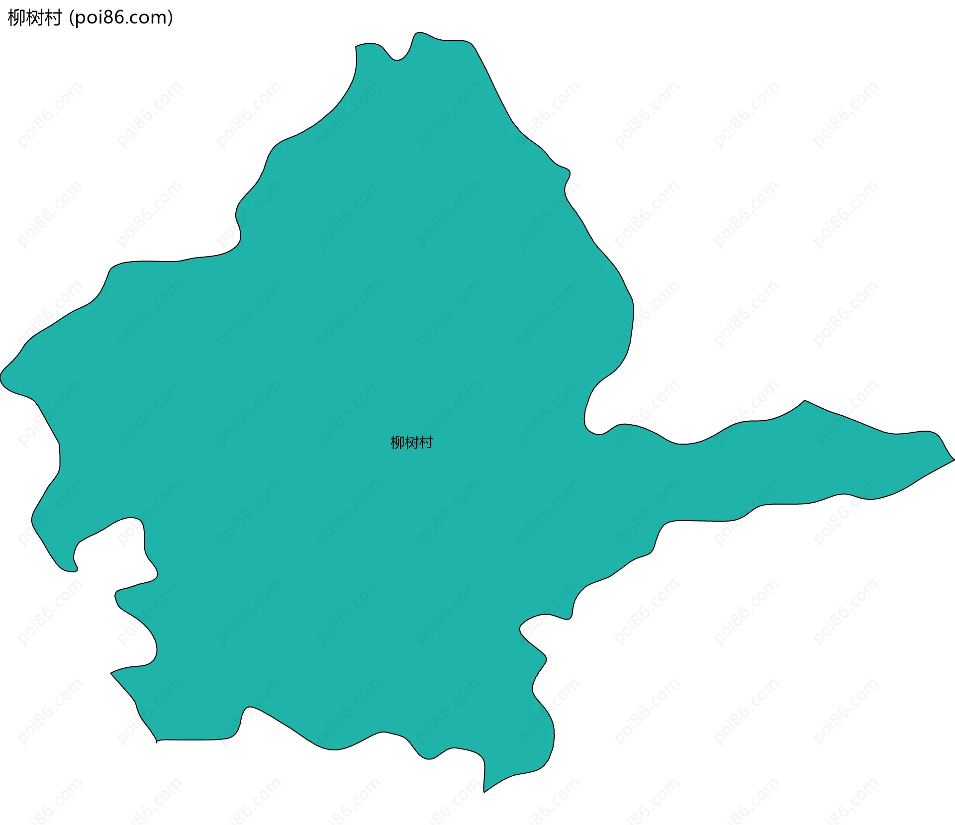 柳树村边界地图