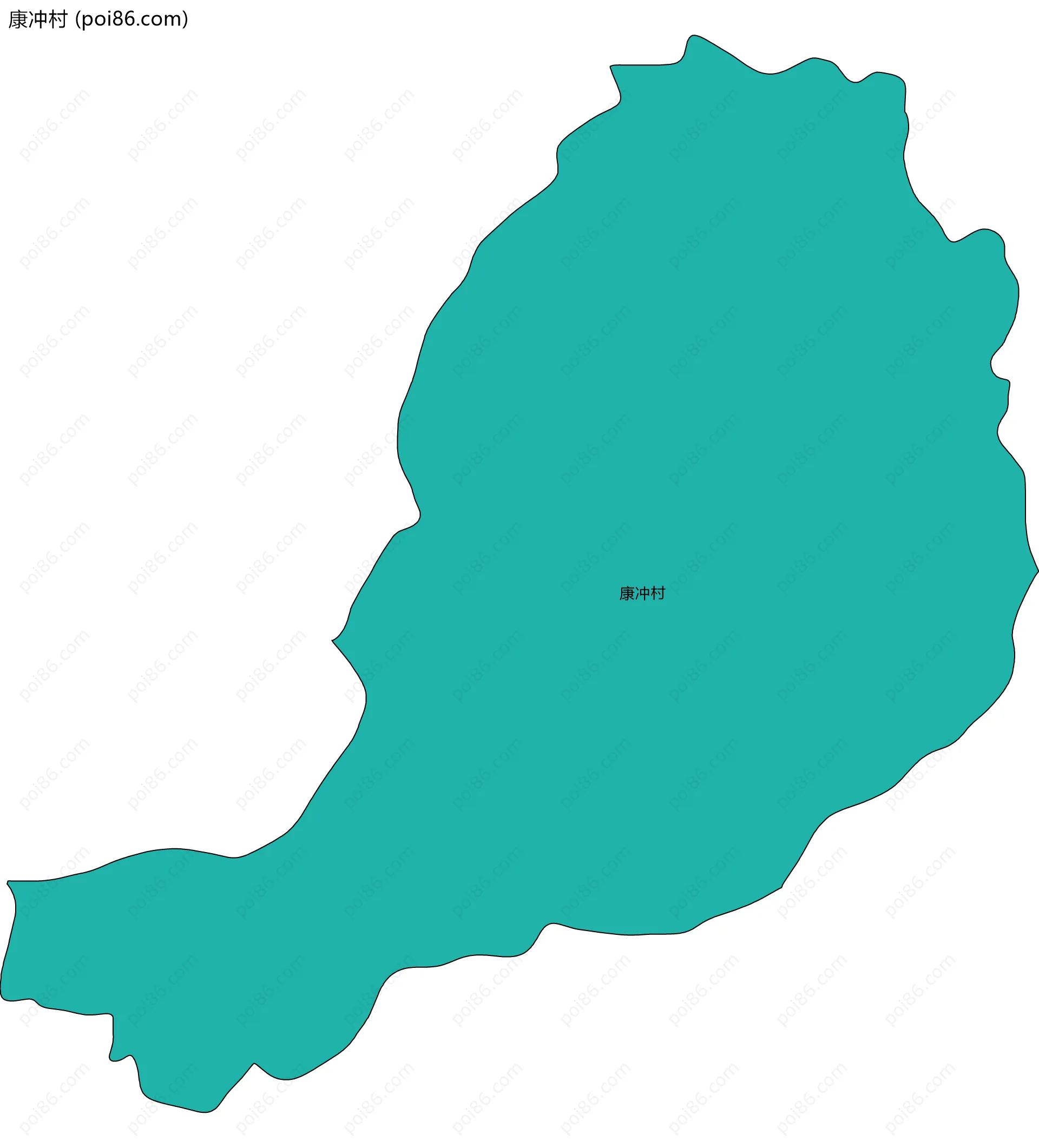 康冲村边界地图