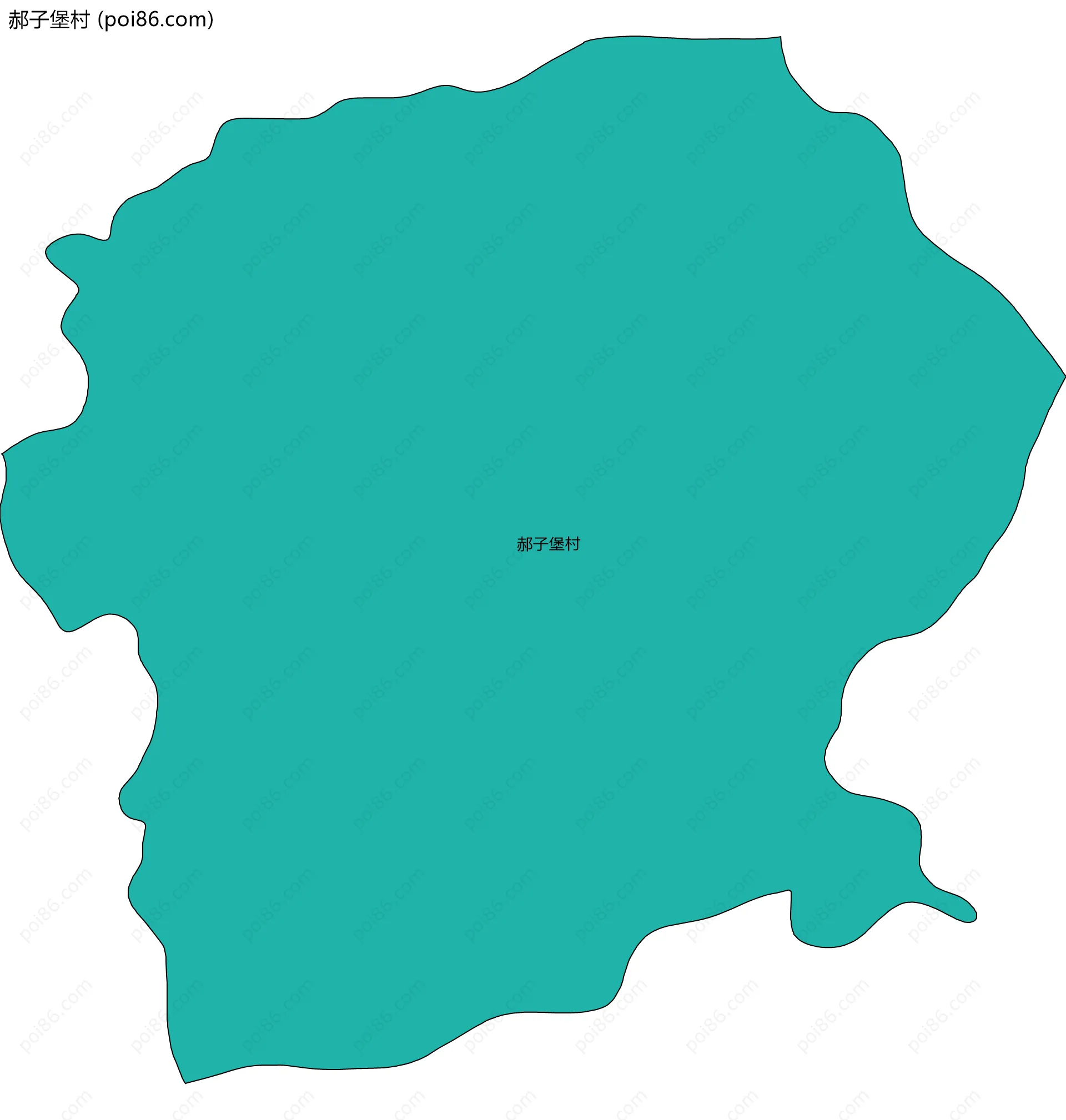 郝子堡村边界地图