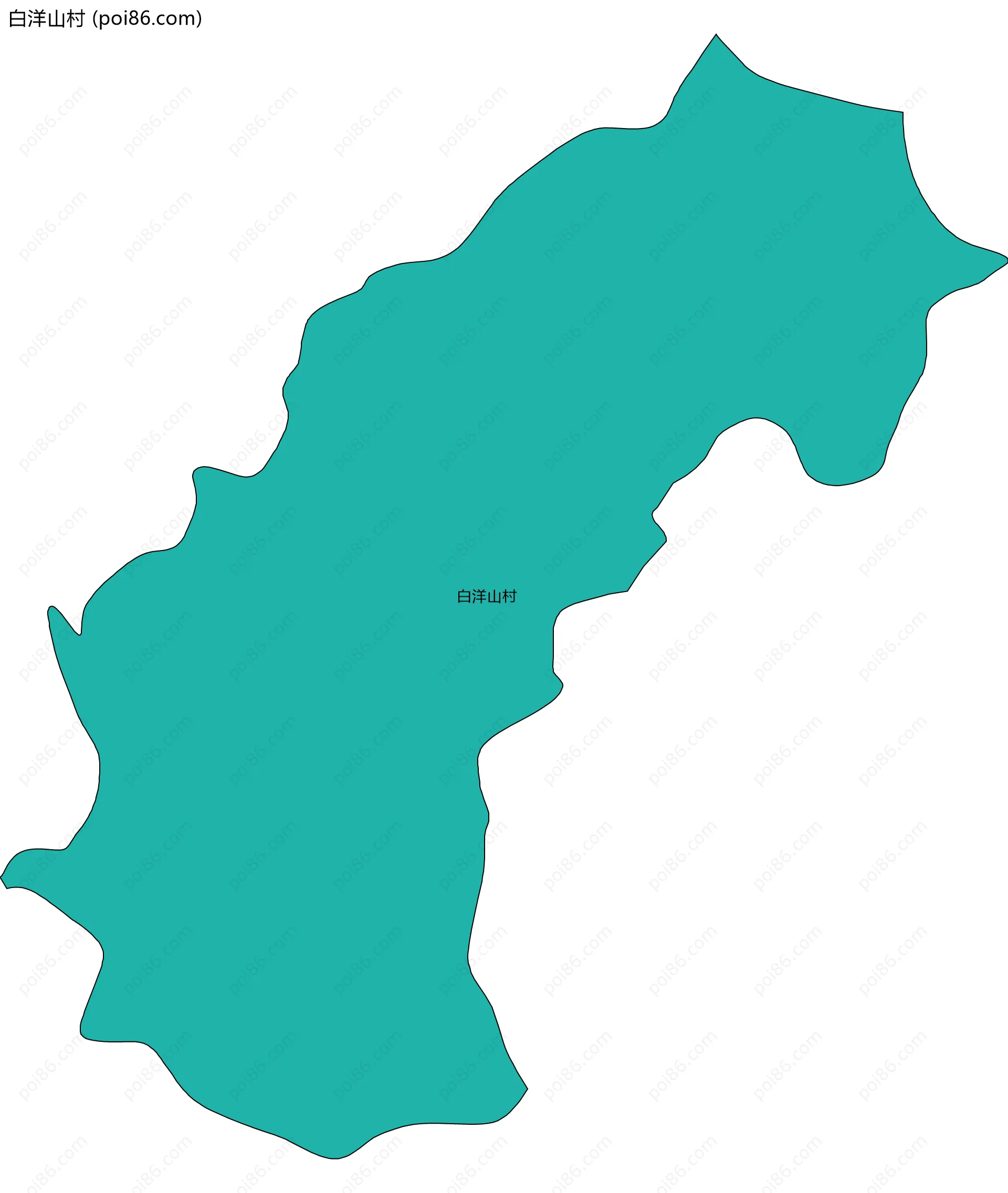 白洋山村边界地图