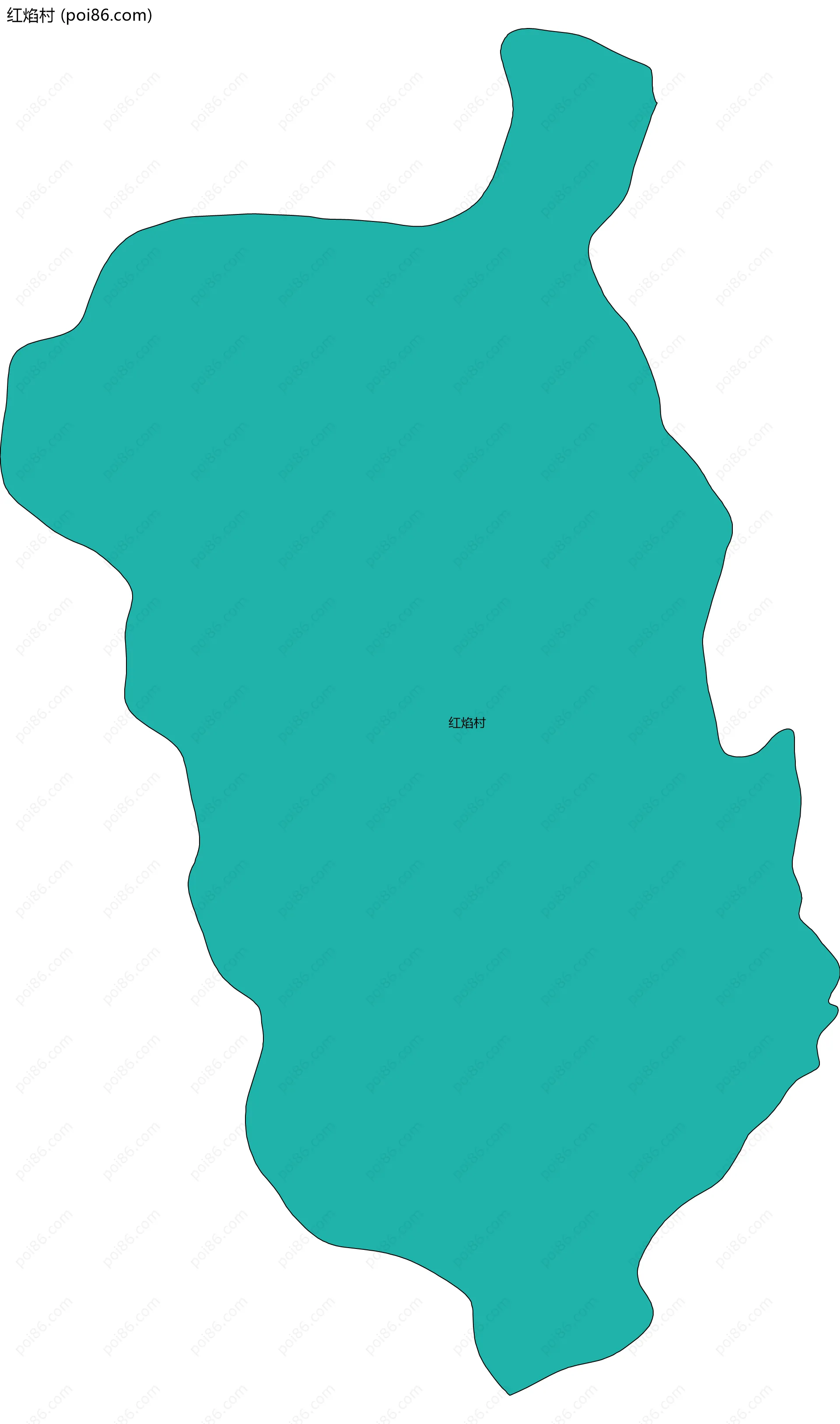 红焰村边界地图