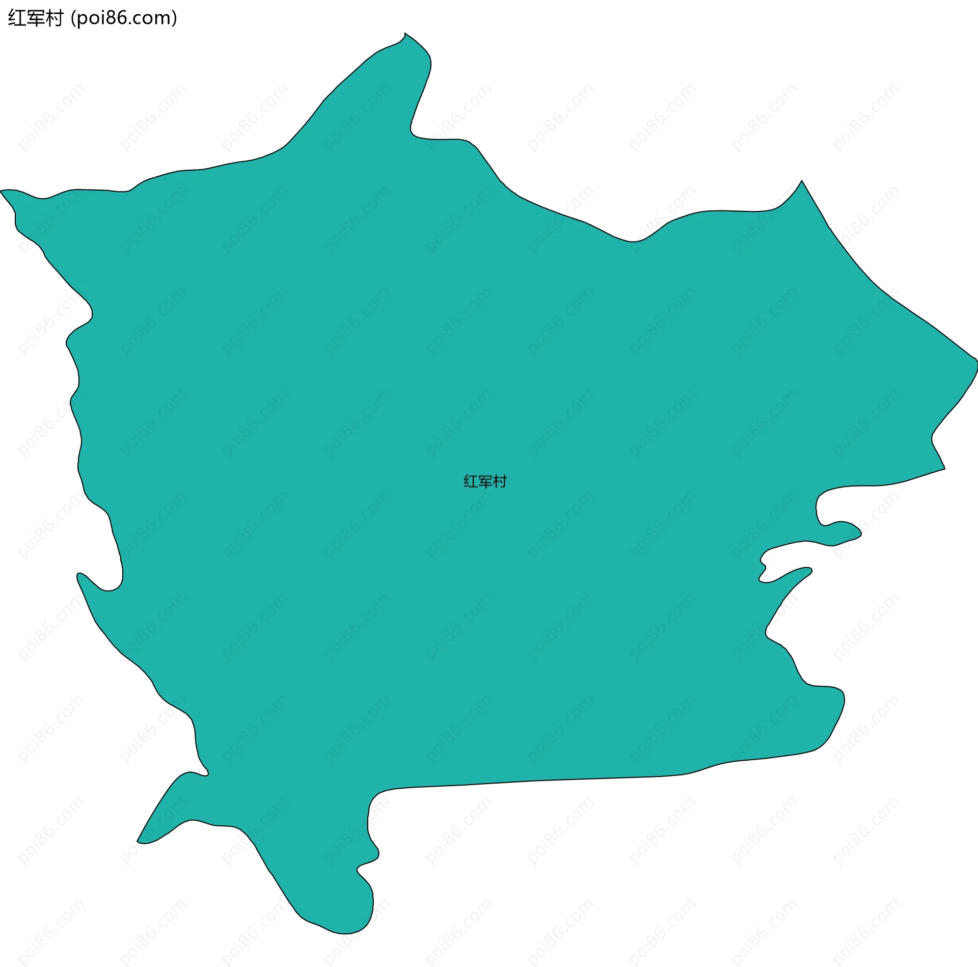 红军村边界地图