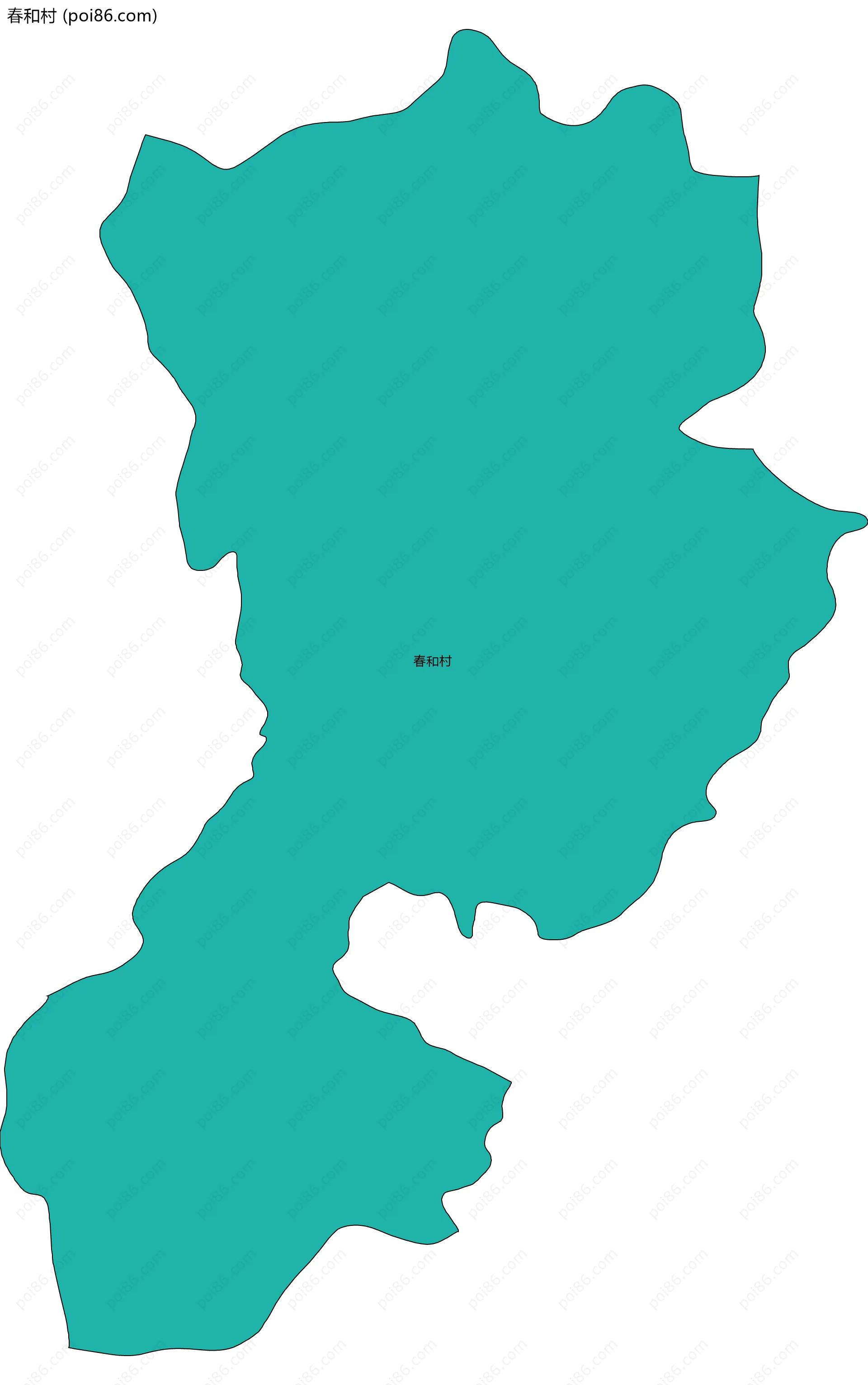 春和村边界地图