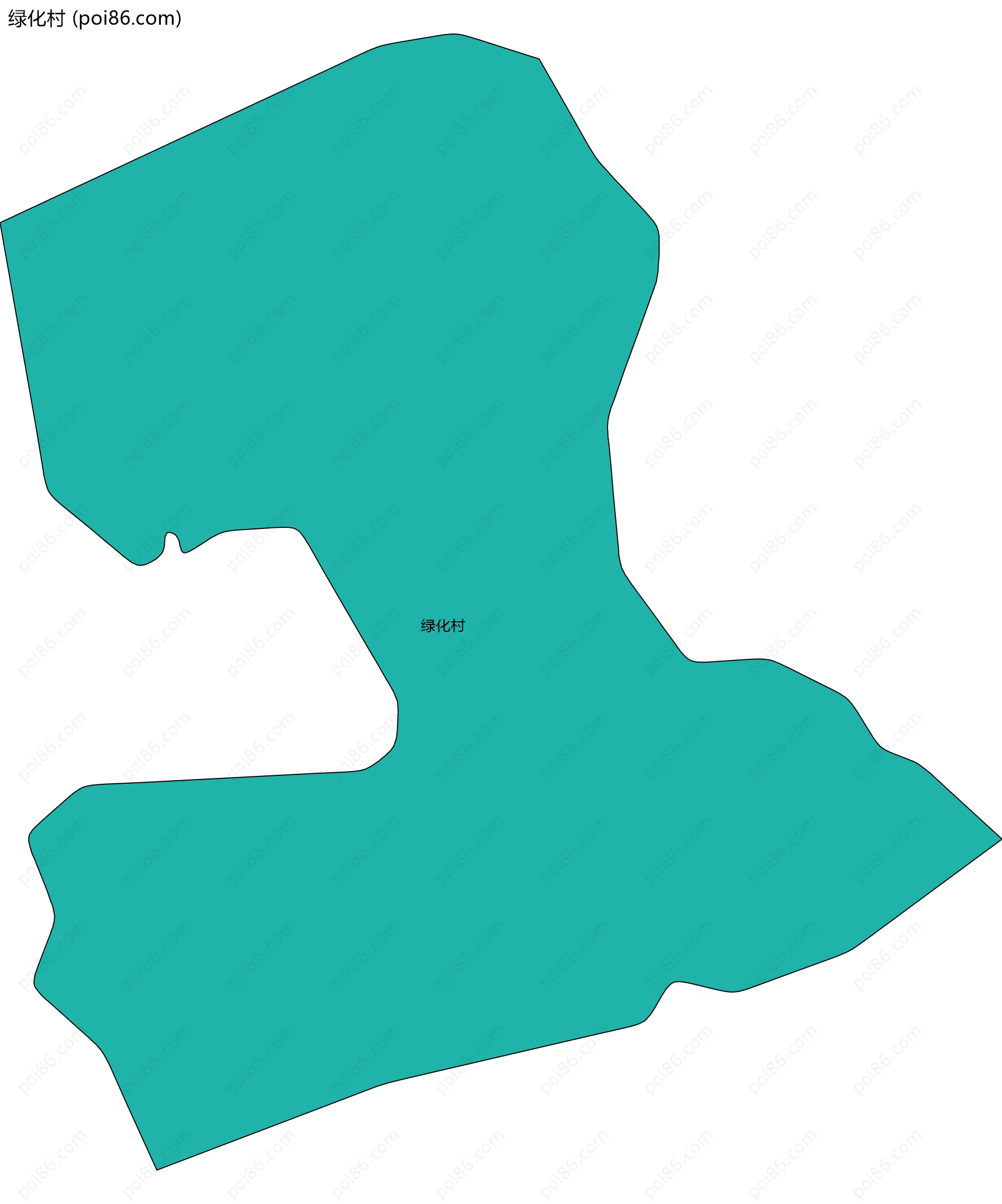 绿化村边界地图