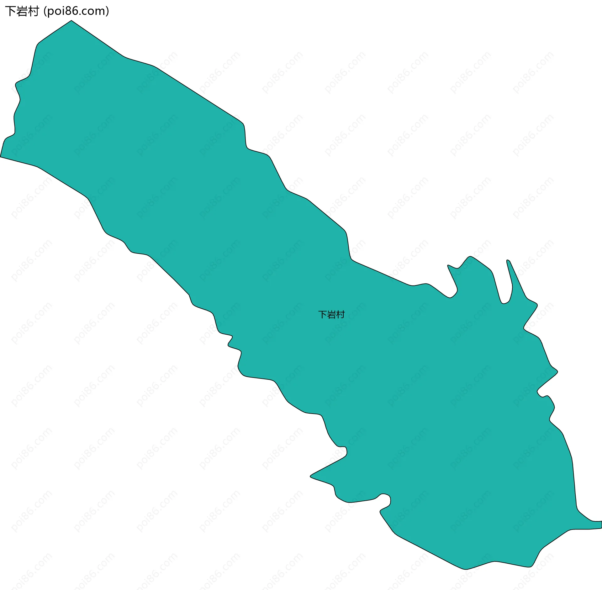 下岩村边界地图