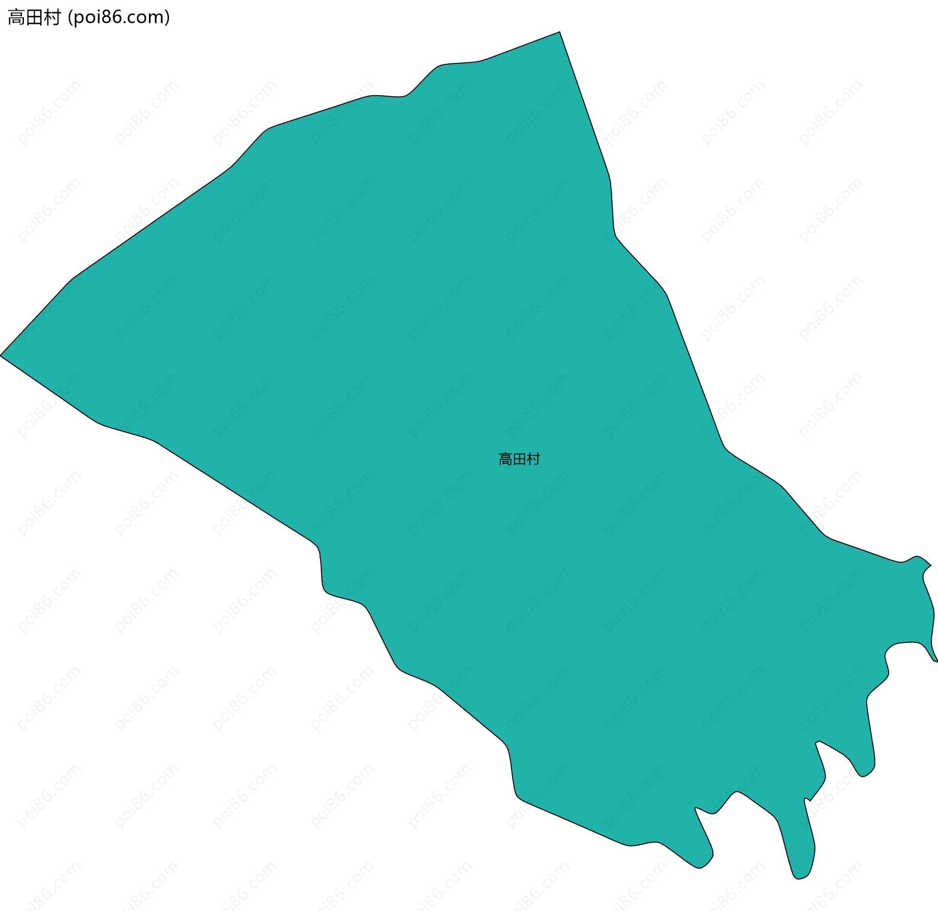 高田村边界地图