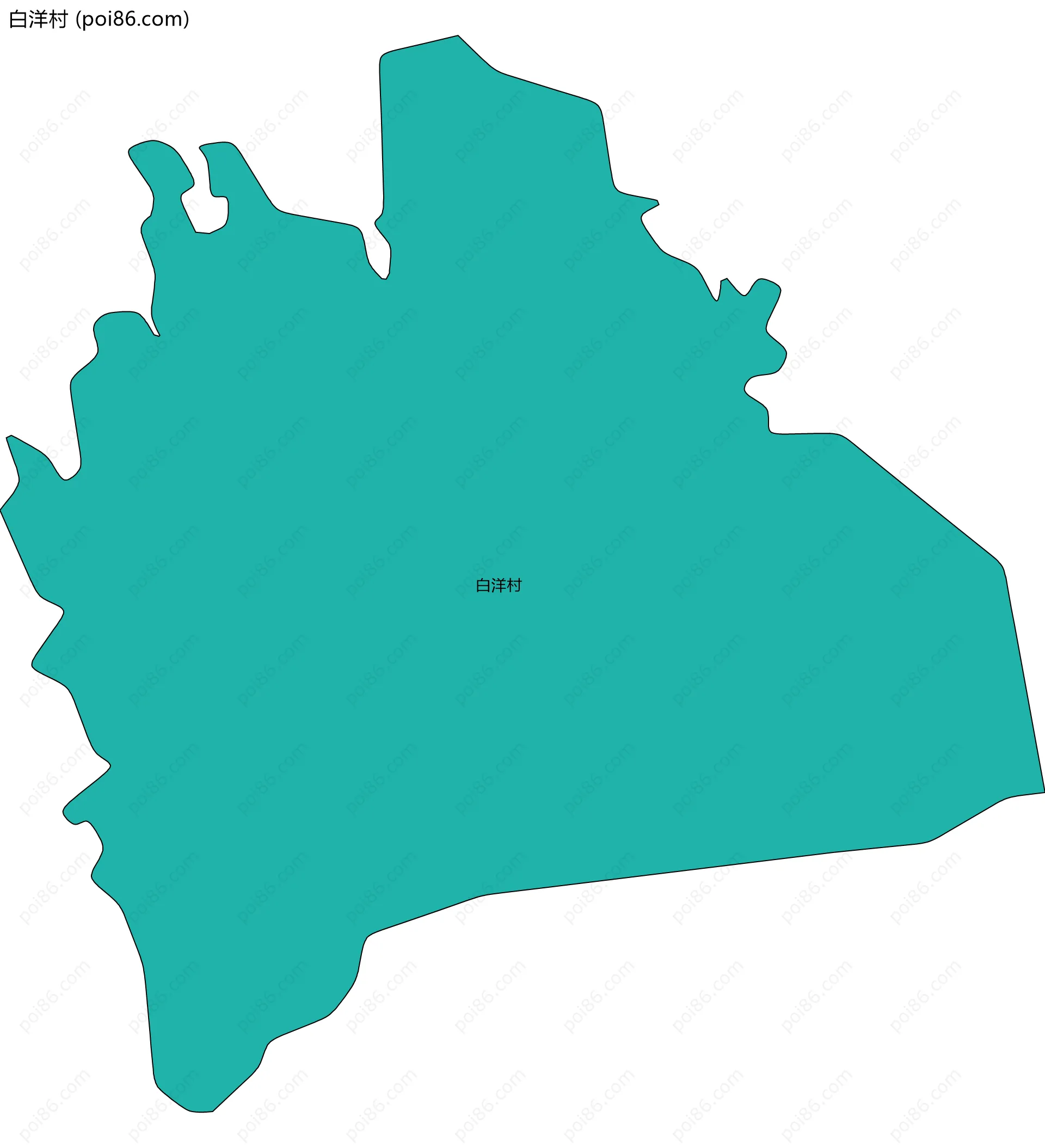 白洋村边界地图