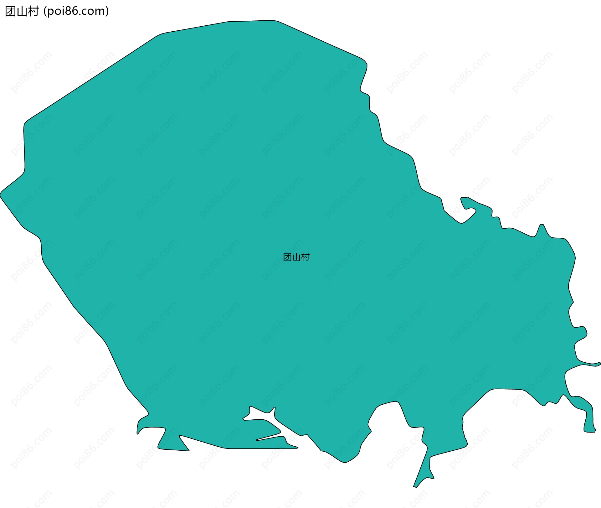 团山村边界地图